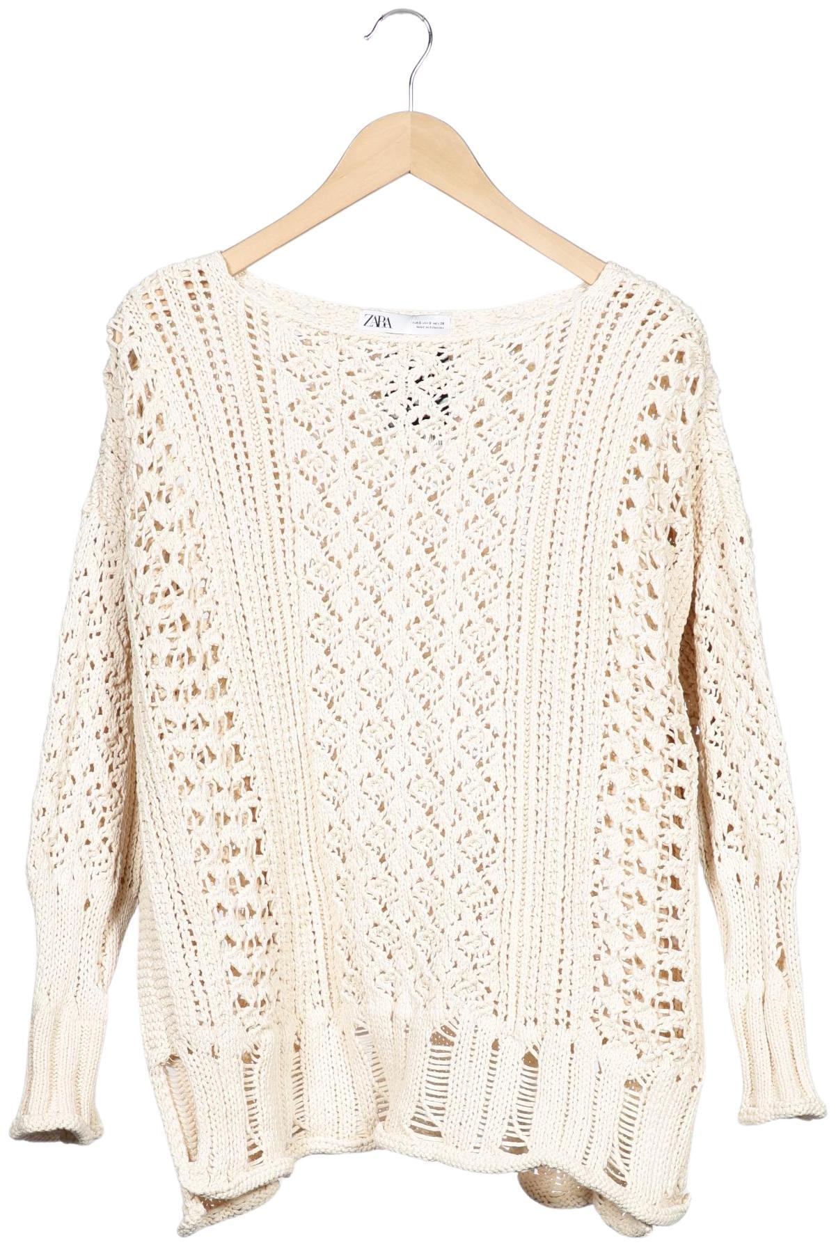 

Zara Damen Pullover, cremeweiß, Gr. 36