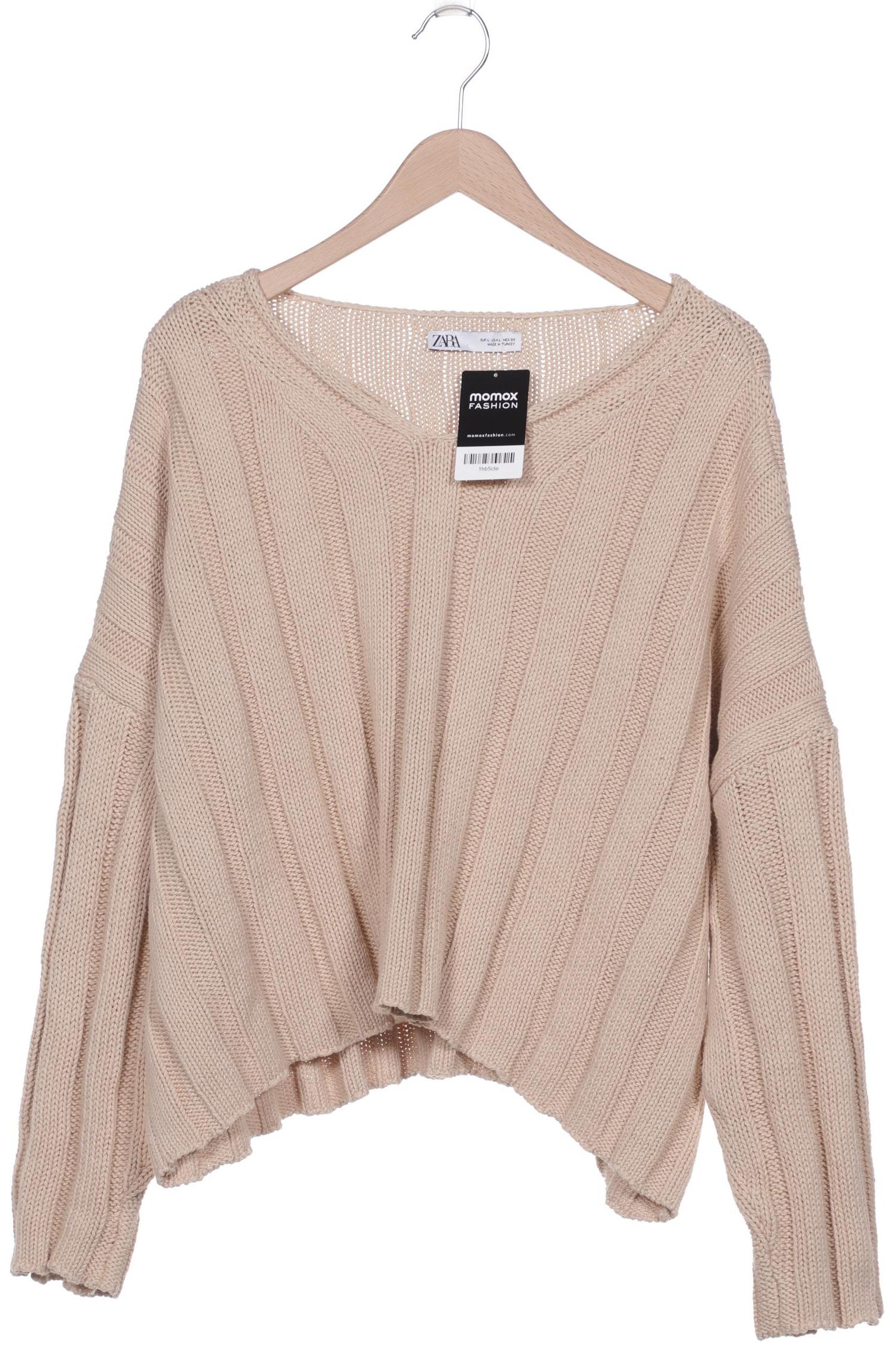 

ZARA Damen Pullover, beige