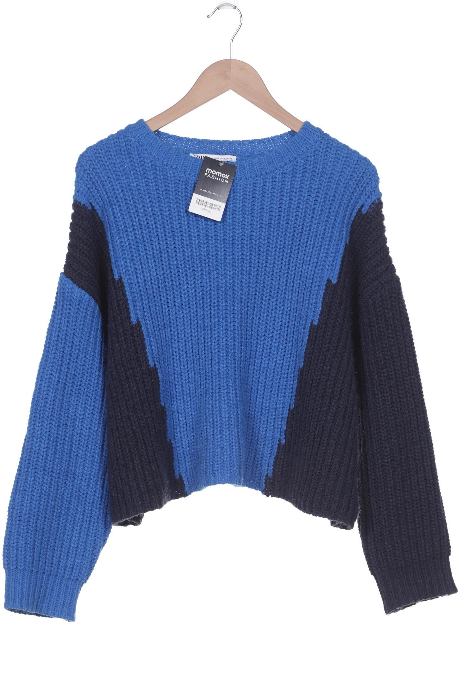 

ZARA Damen Pullover, blau