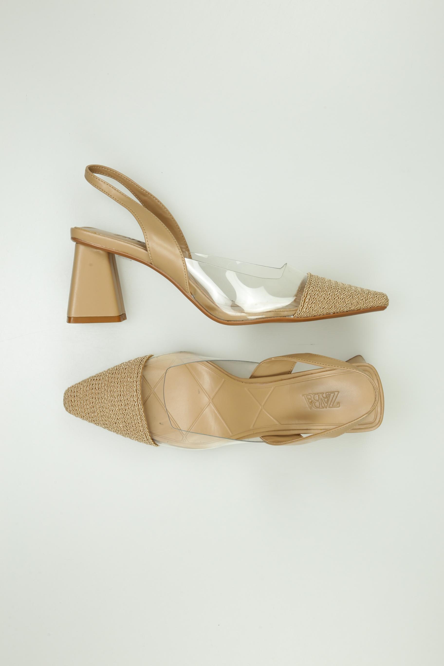 

Zara Damen Pumps, beige, Gr. 38