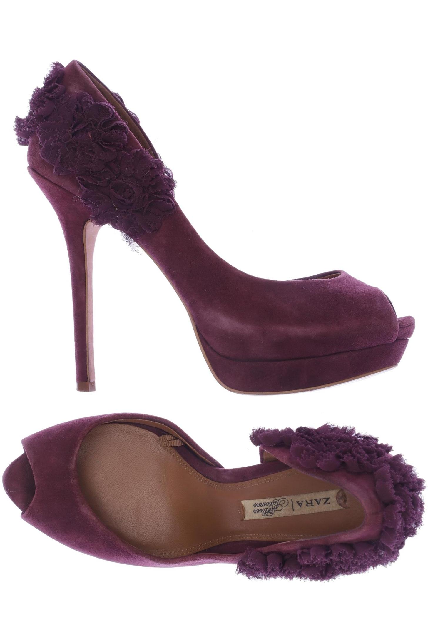 

Zara Damen Pumps, bordeaux, Gr. 39