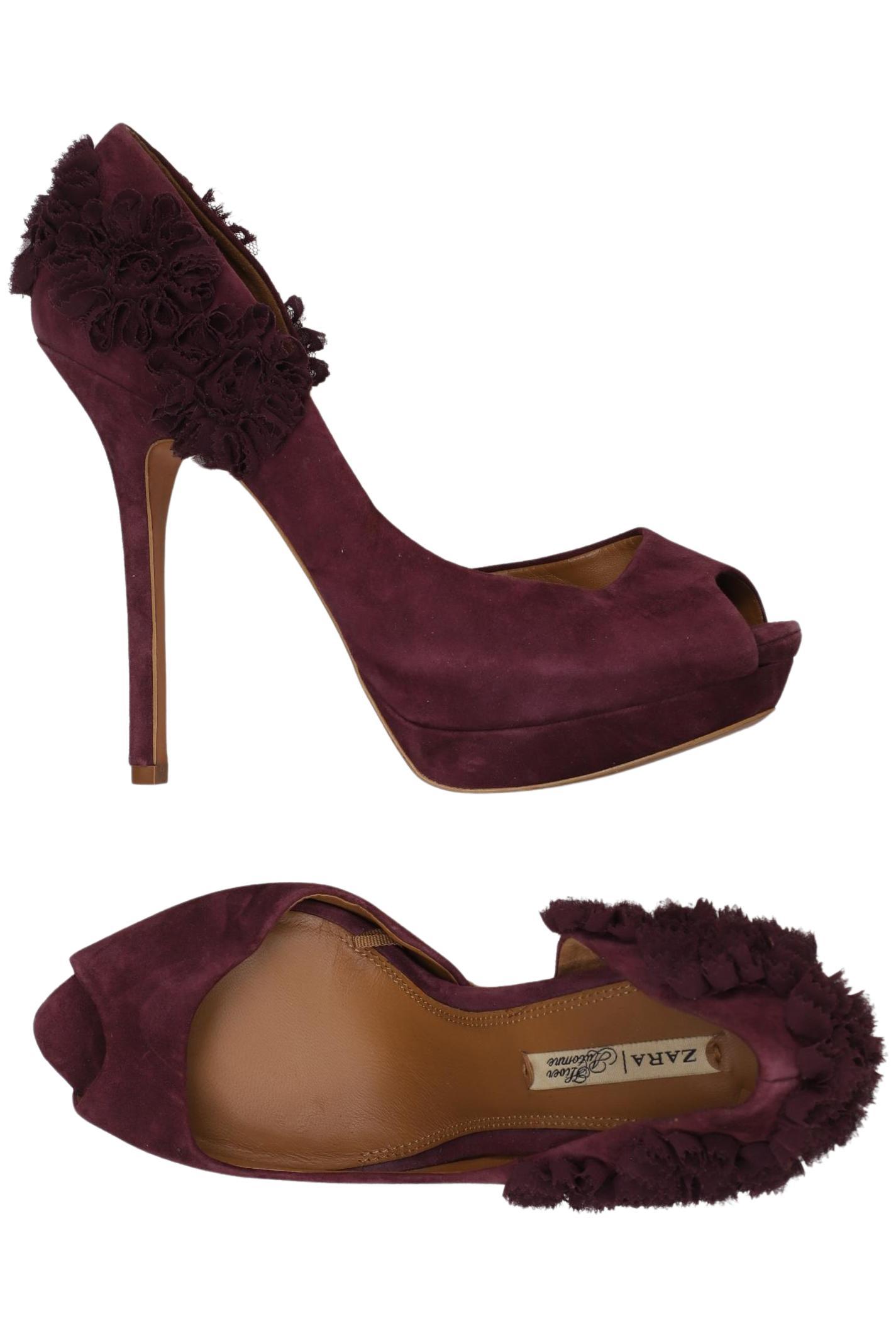 

Zara Damen Pumps, bordeaux, Gr. 41