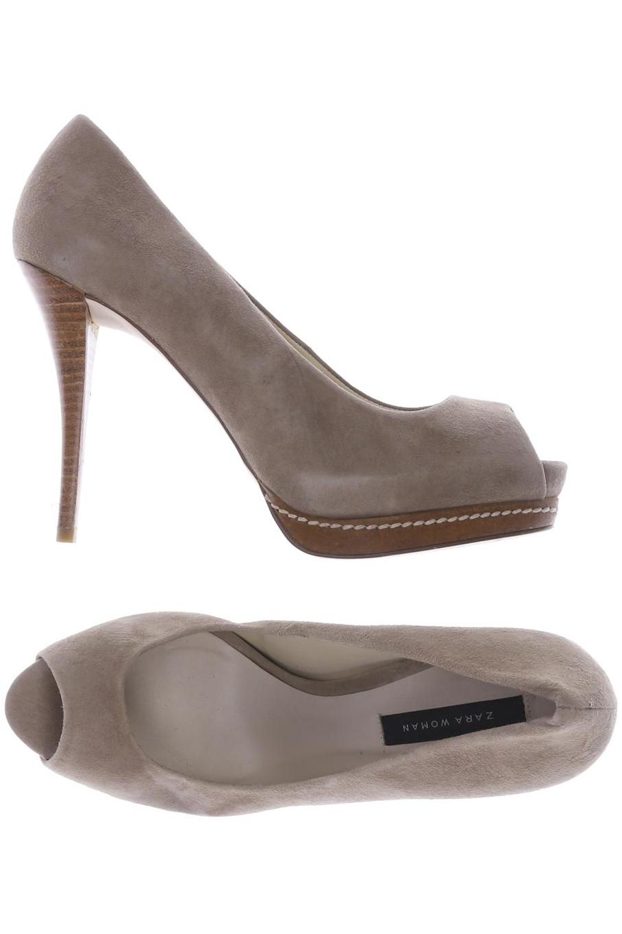 

ZARA Damen Pumps, beige
