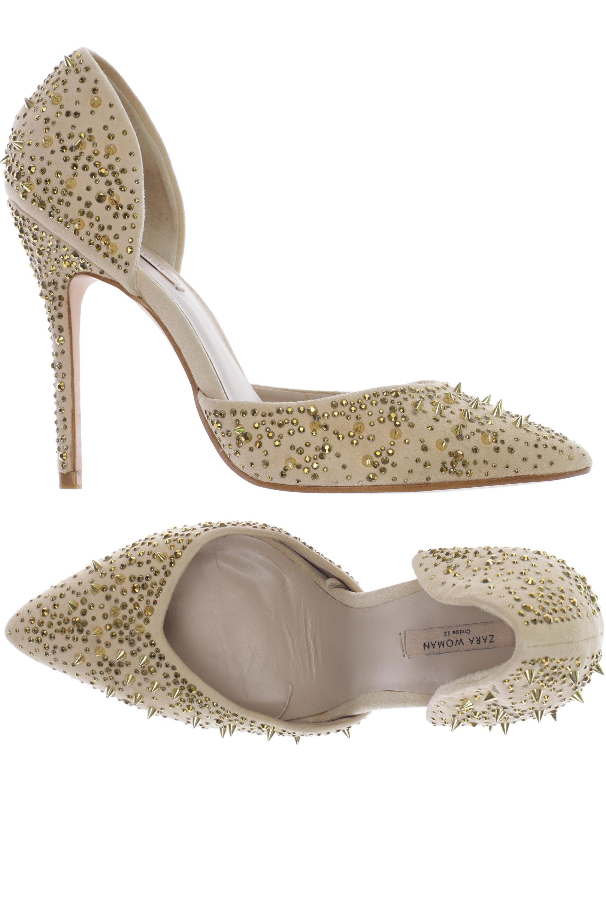 

Zara Damen Pumps, beige, Gr. 38