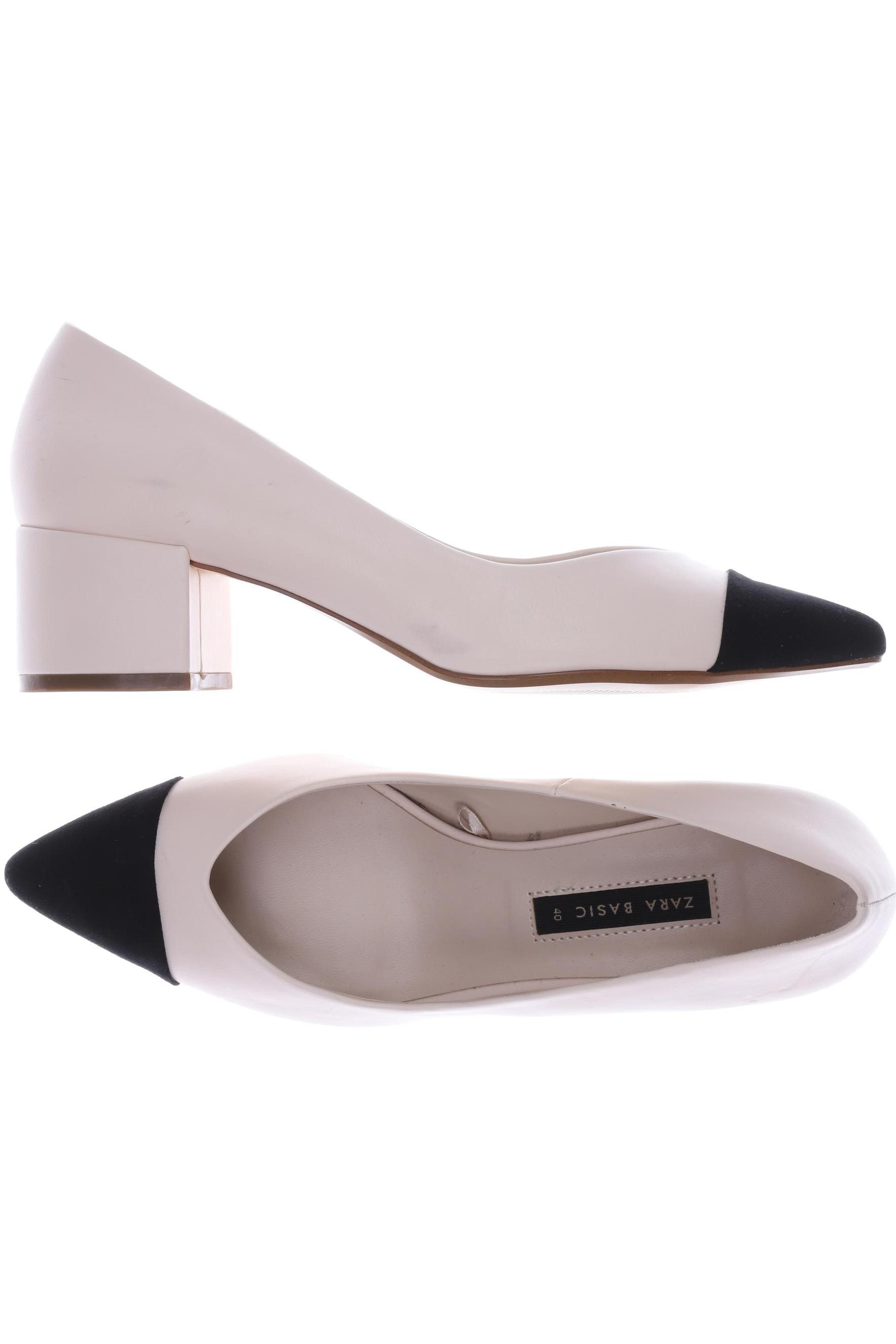 

ZARA Damen Pumps, cremeweiß