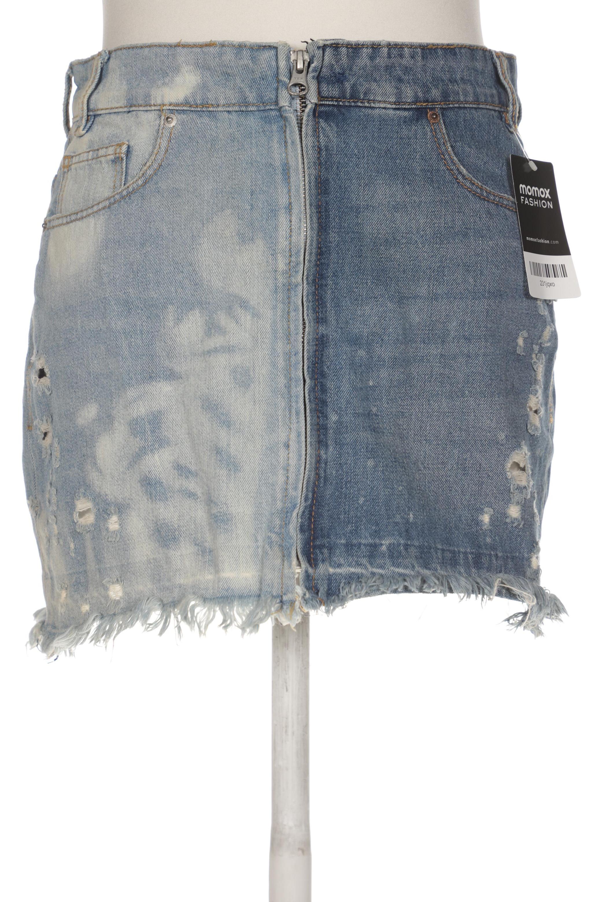 

ZARA Damen Rock, hellblau