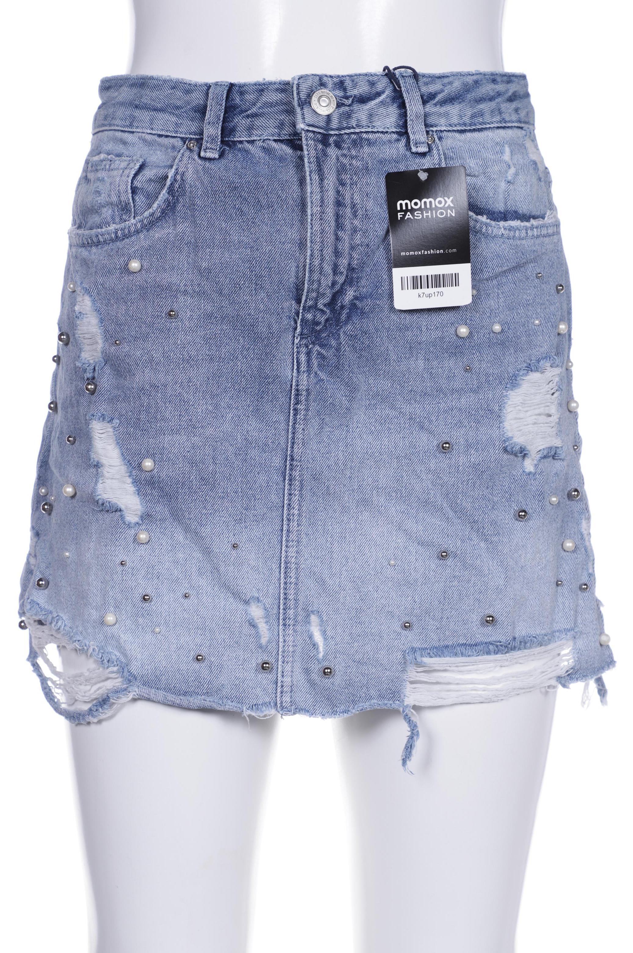 

ZARA Damen Rock, blau