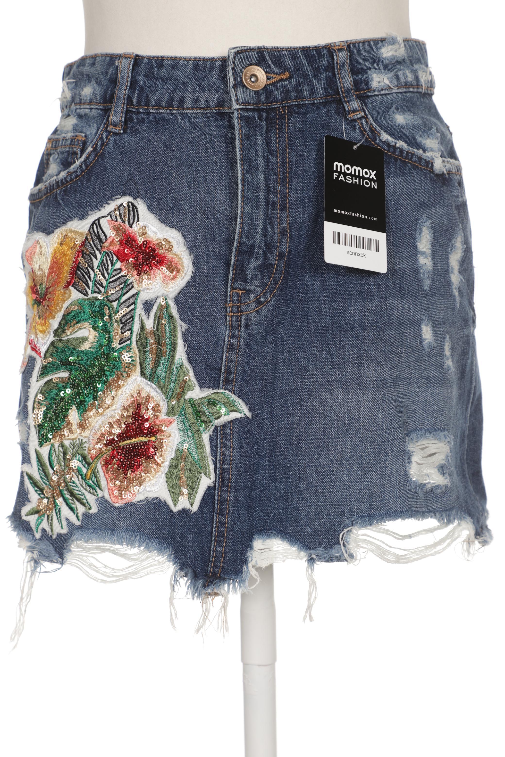 

ZARA Damen Rock, blau