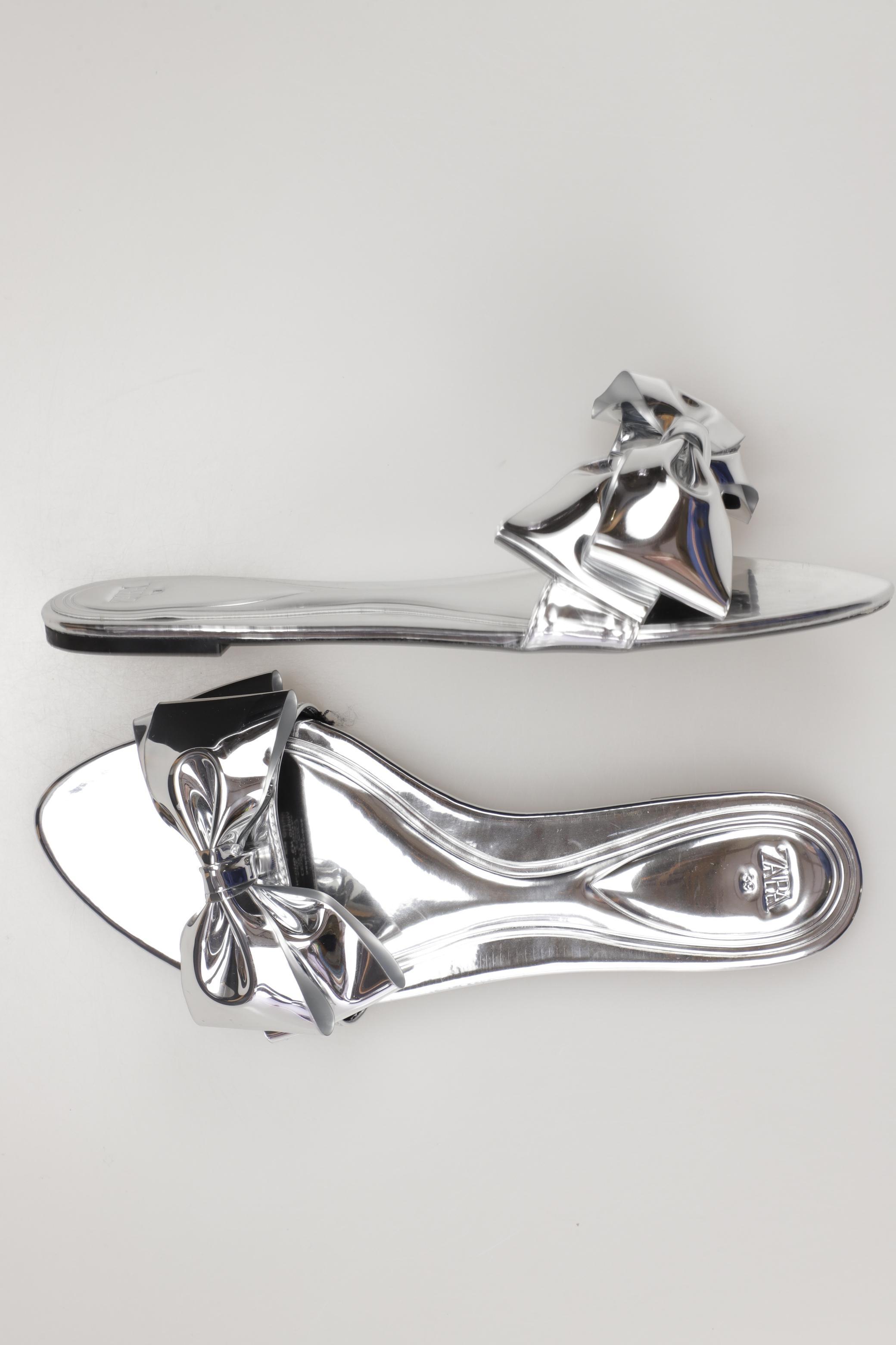 

Zara Damen Sandale, silber, Gr. 39