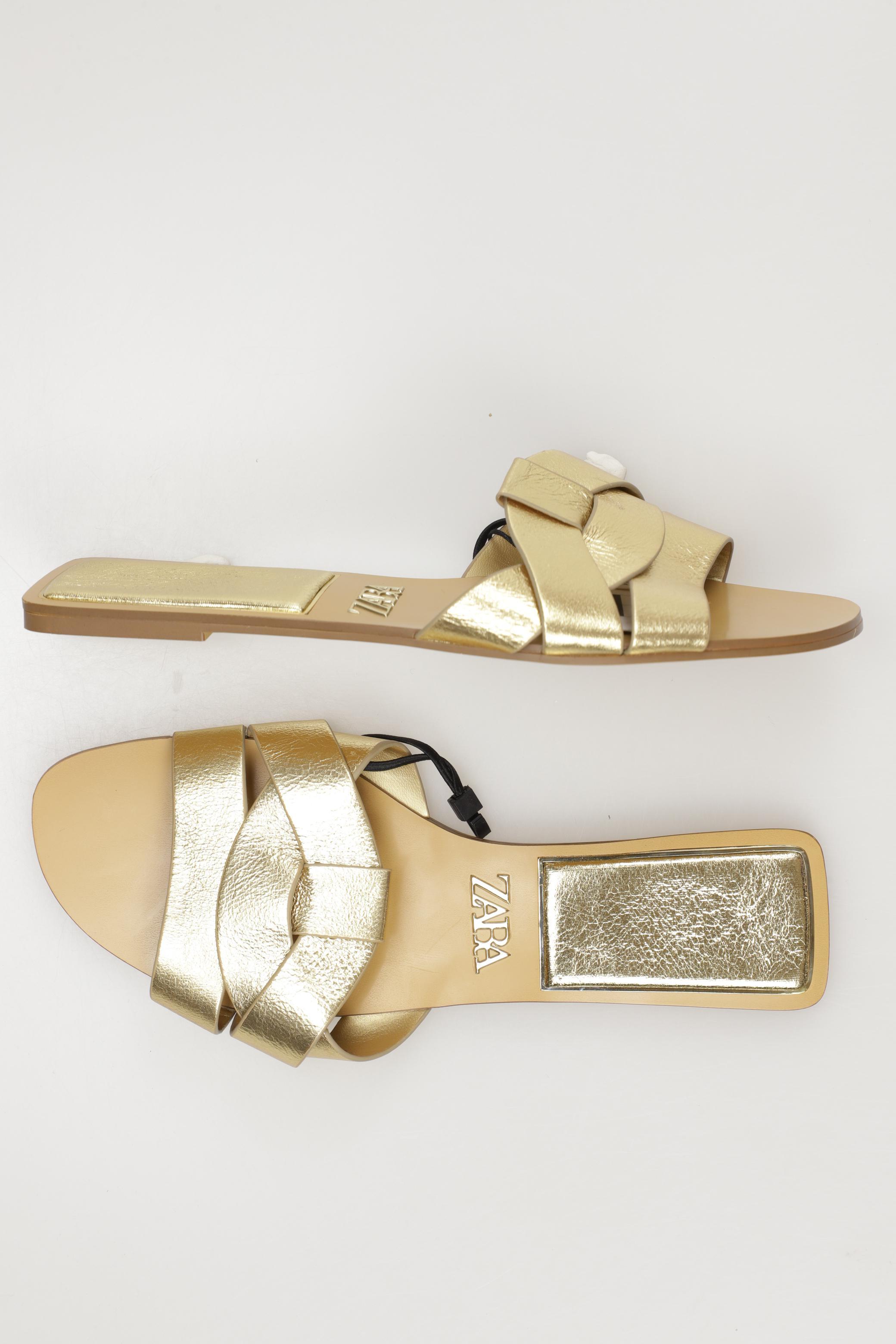 

Zara Damen Sandale, gold, Gr. 38