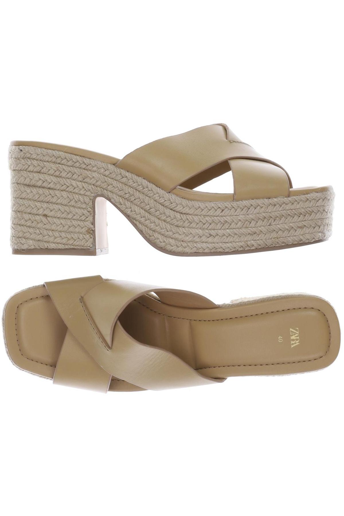 

ZARA Damen Sandale, beige