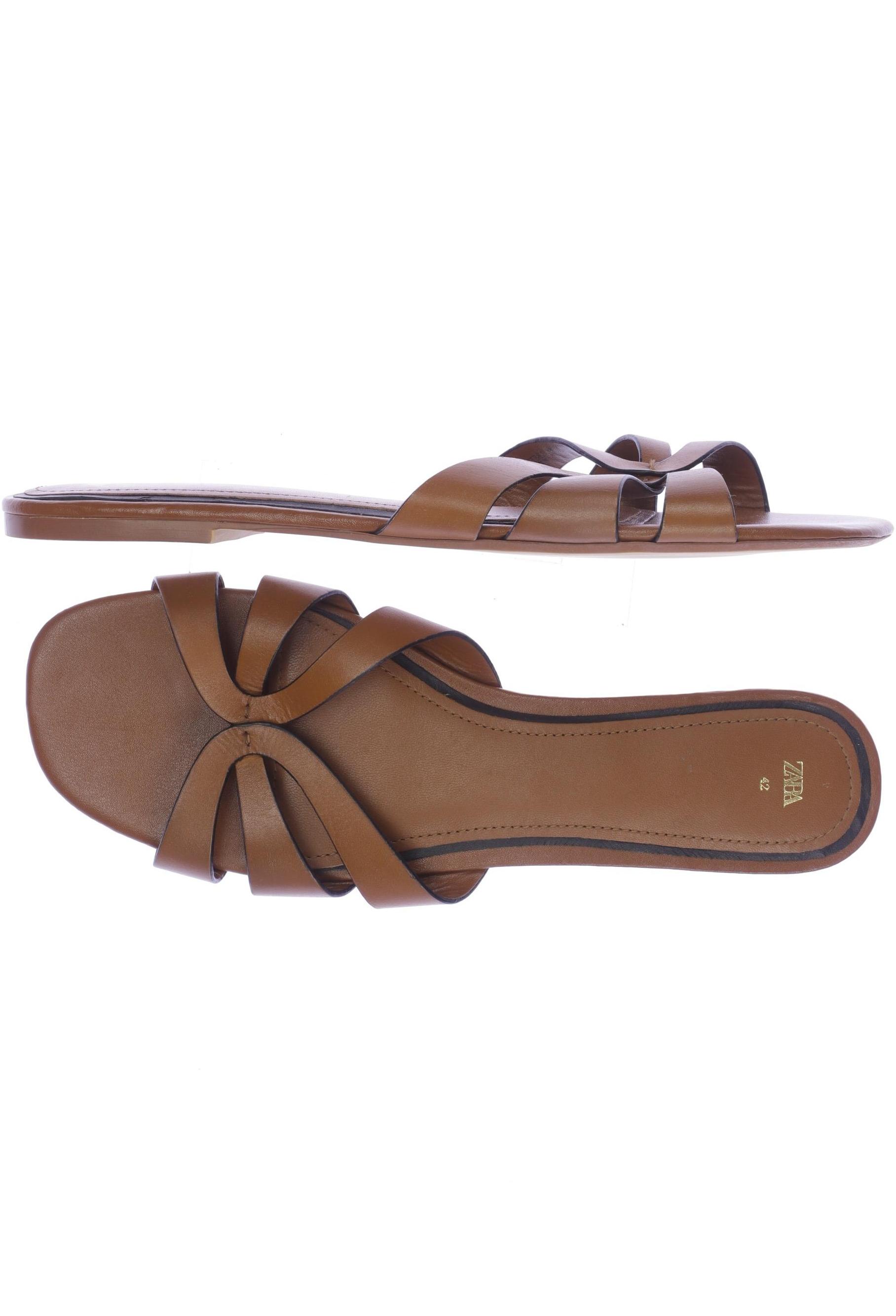 

Zara Damen Sandale, braun, Gr. 42