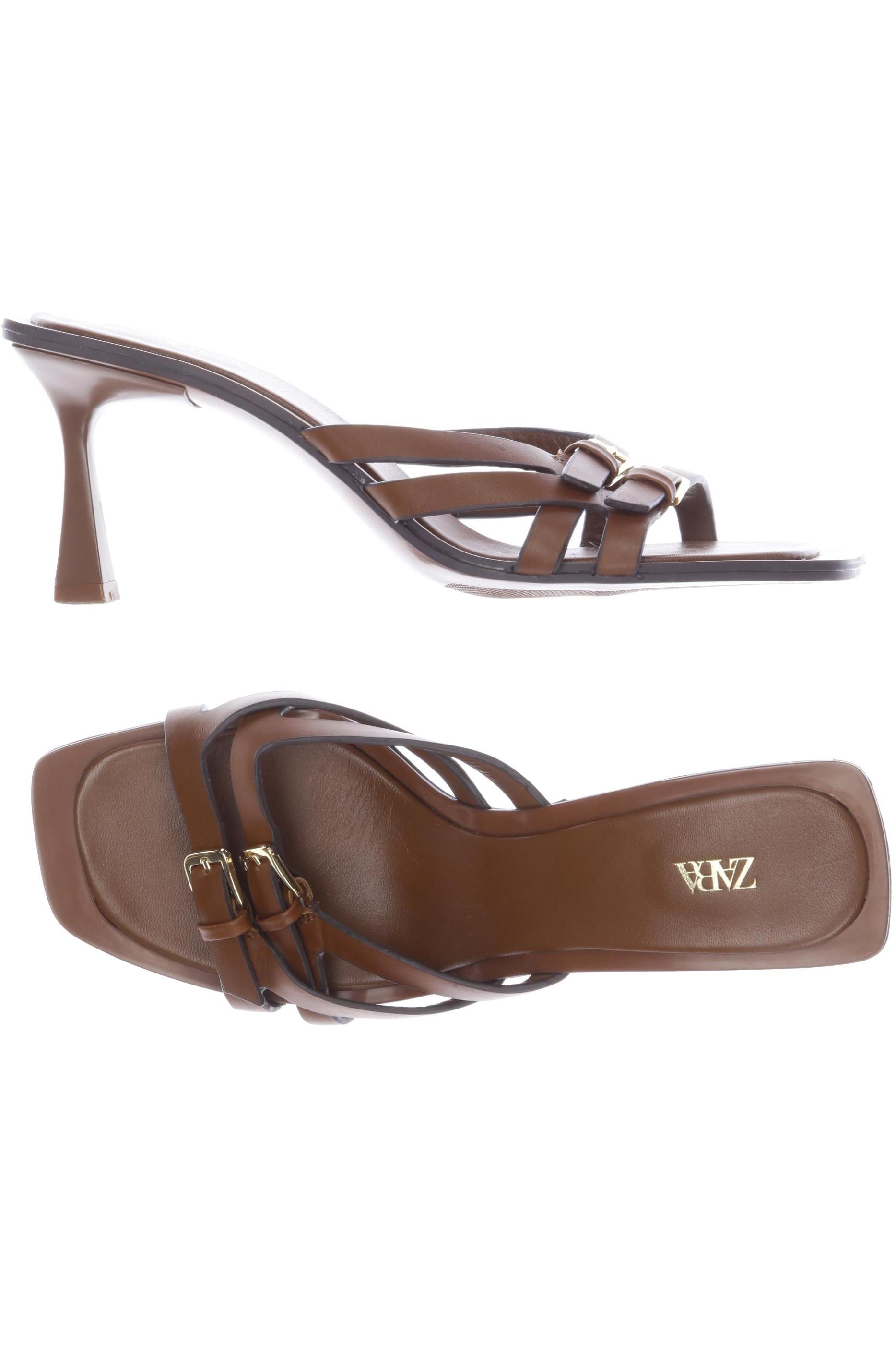 

Zara Damen Sandale, braun, Gr. 38