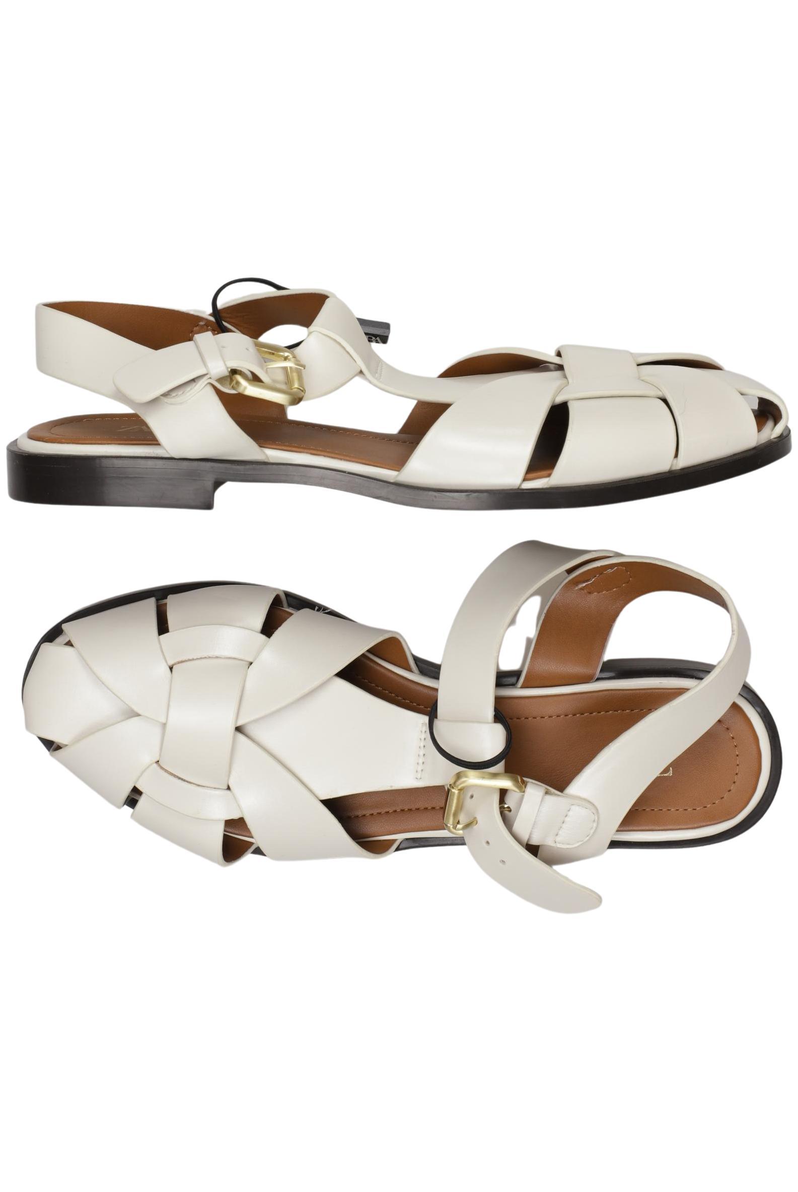 

Zara Damen Sandale, weiß, Gr. 38