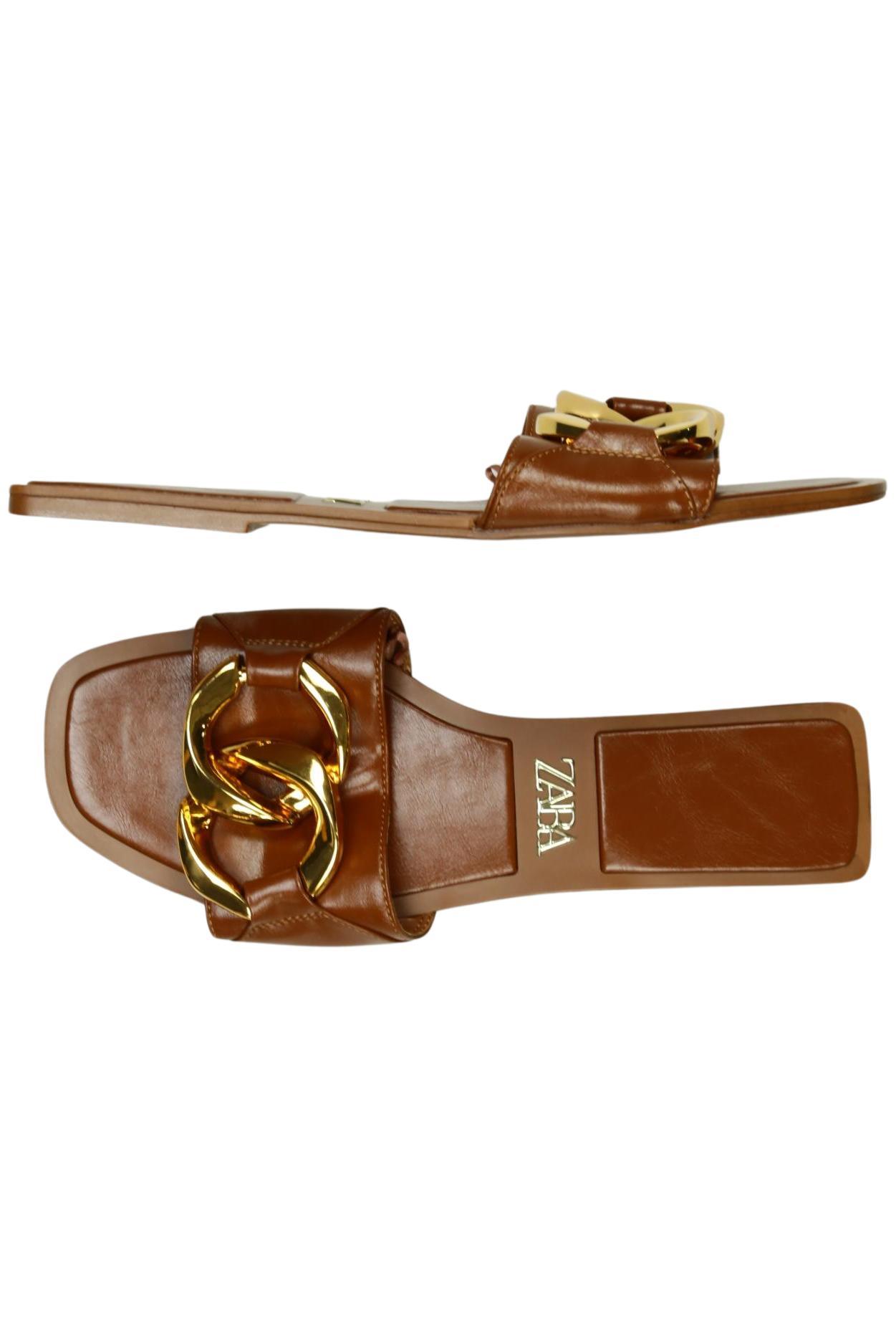 

Zara Damen Sandale, braun, Gr. 38