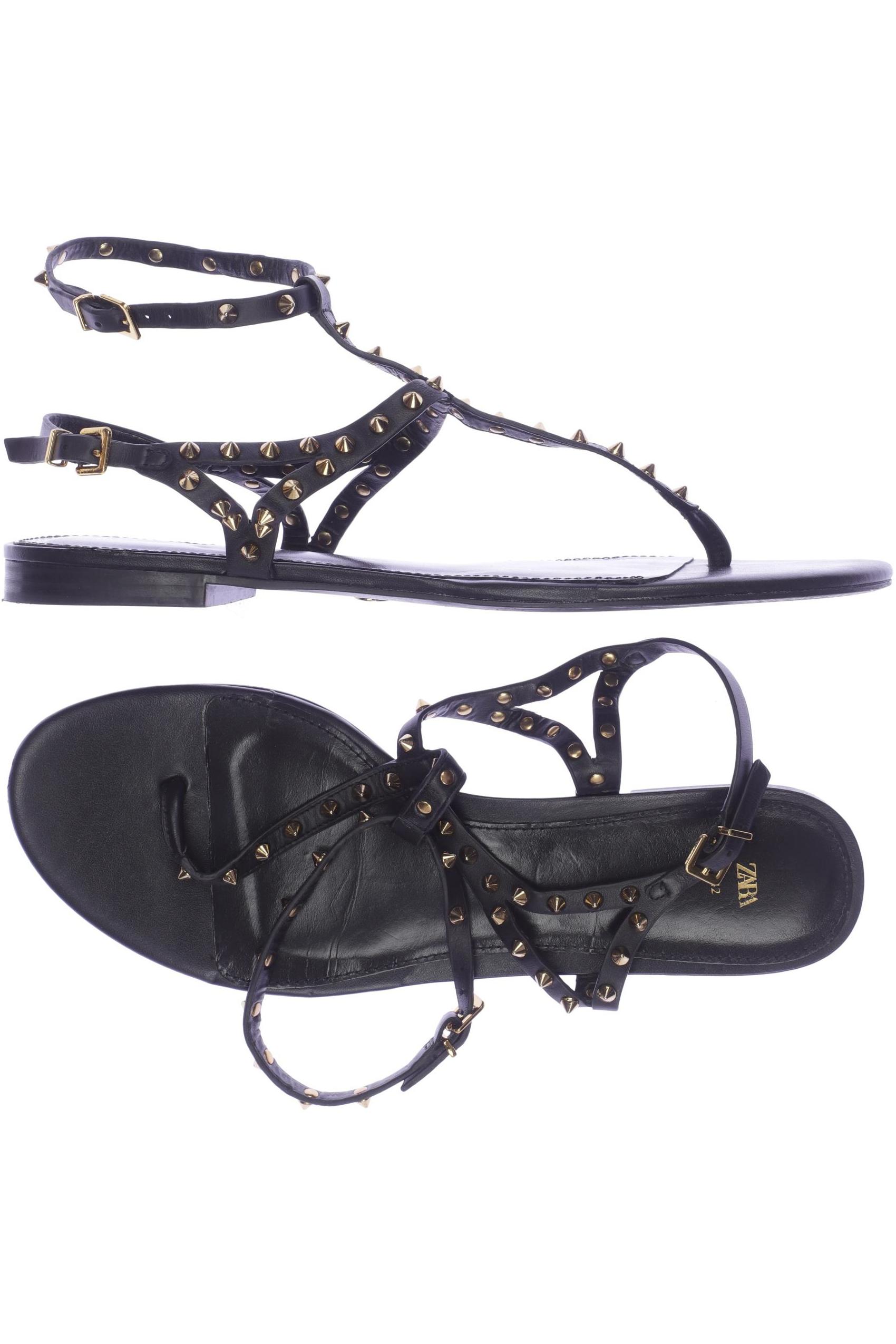 

Zara Damen Sandale, schwarz, Gr. 42