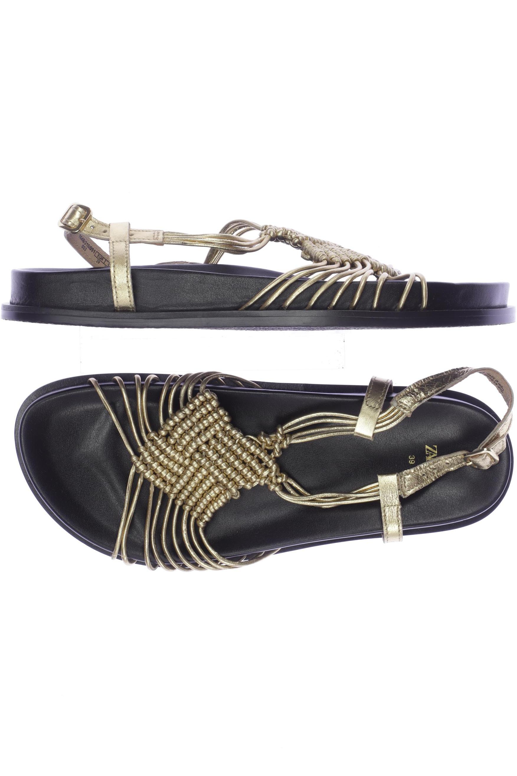 

Zara Damen Sandale, gold, Gr. 39