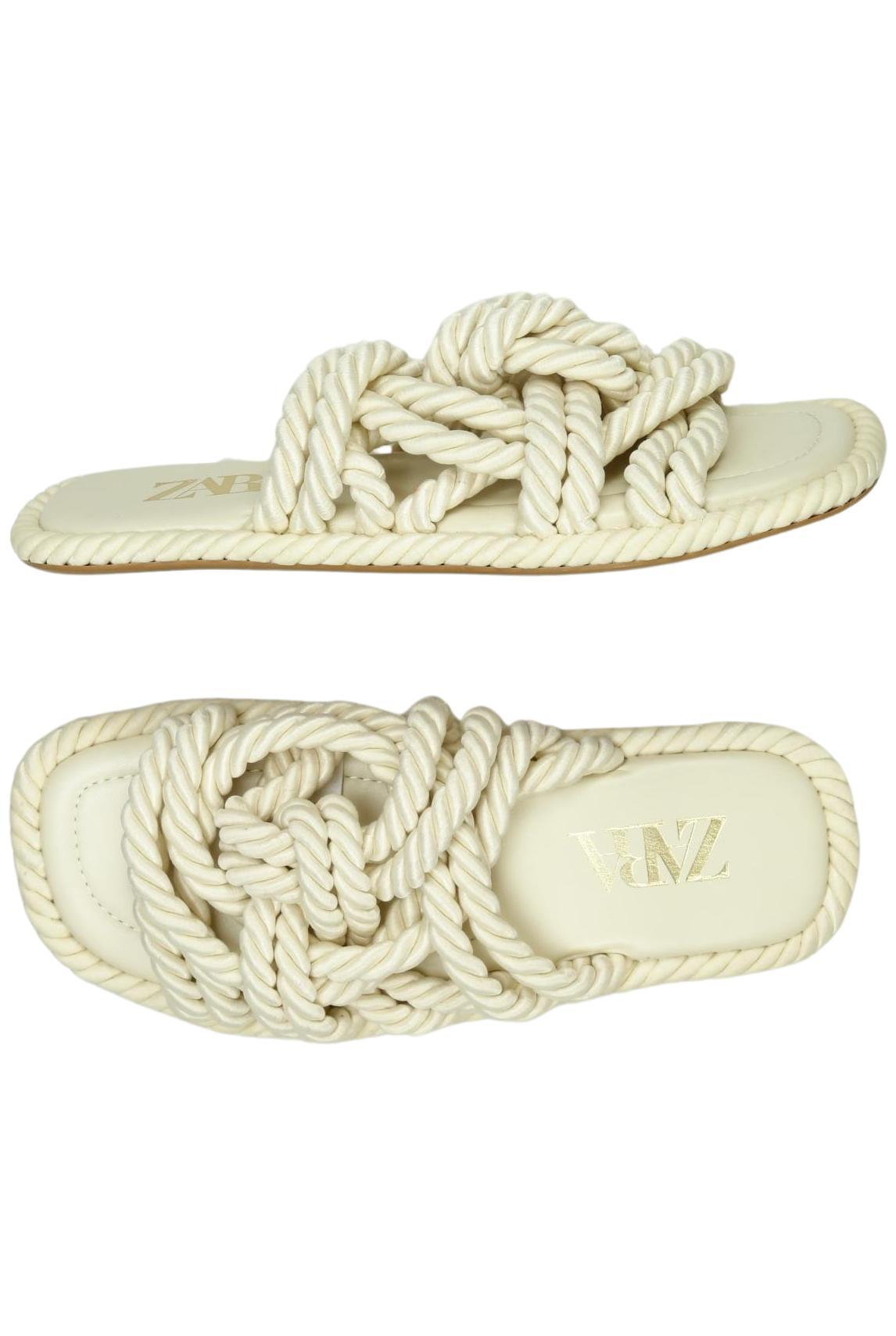 

Zara Damen Sandale, cremeweiß, Gr. 35