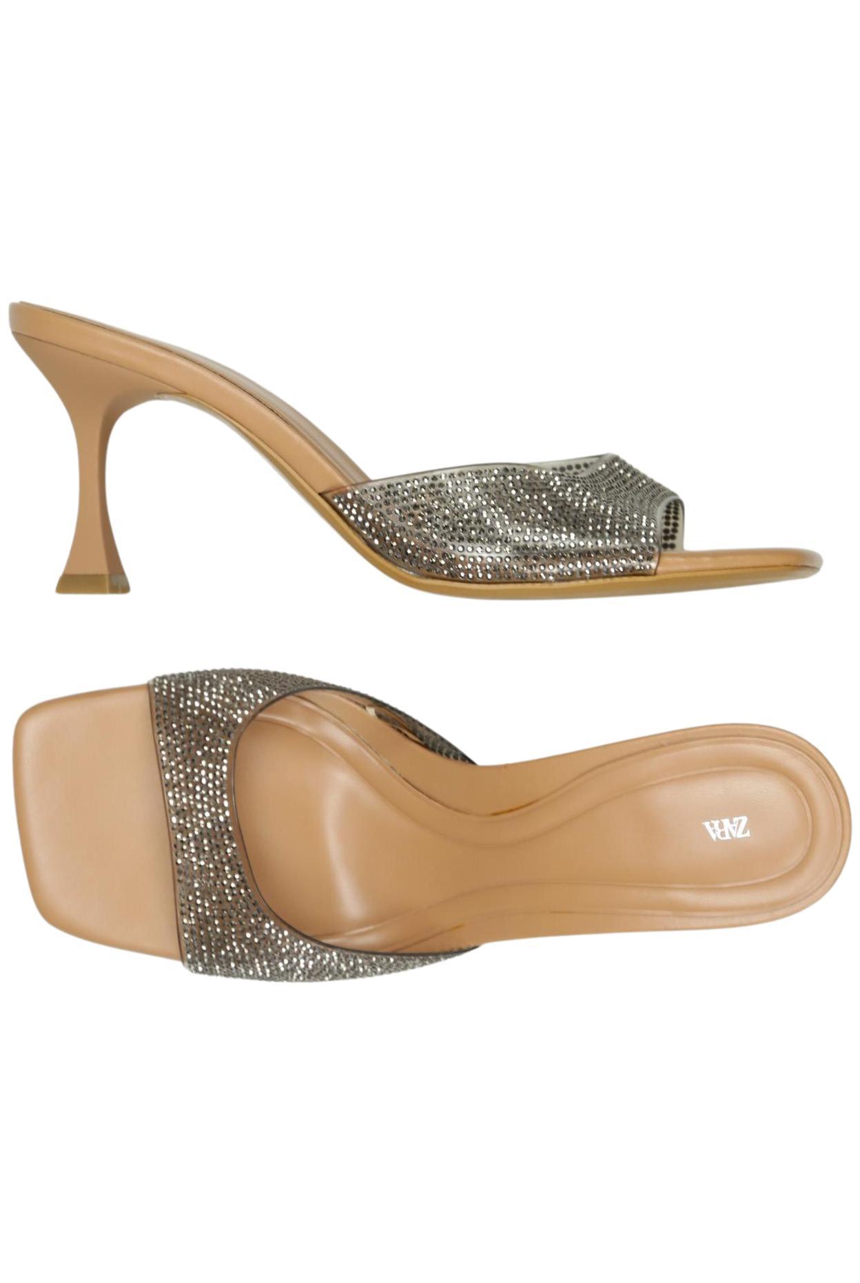 

Zara Damen Sandale, silber, Gr. 37