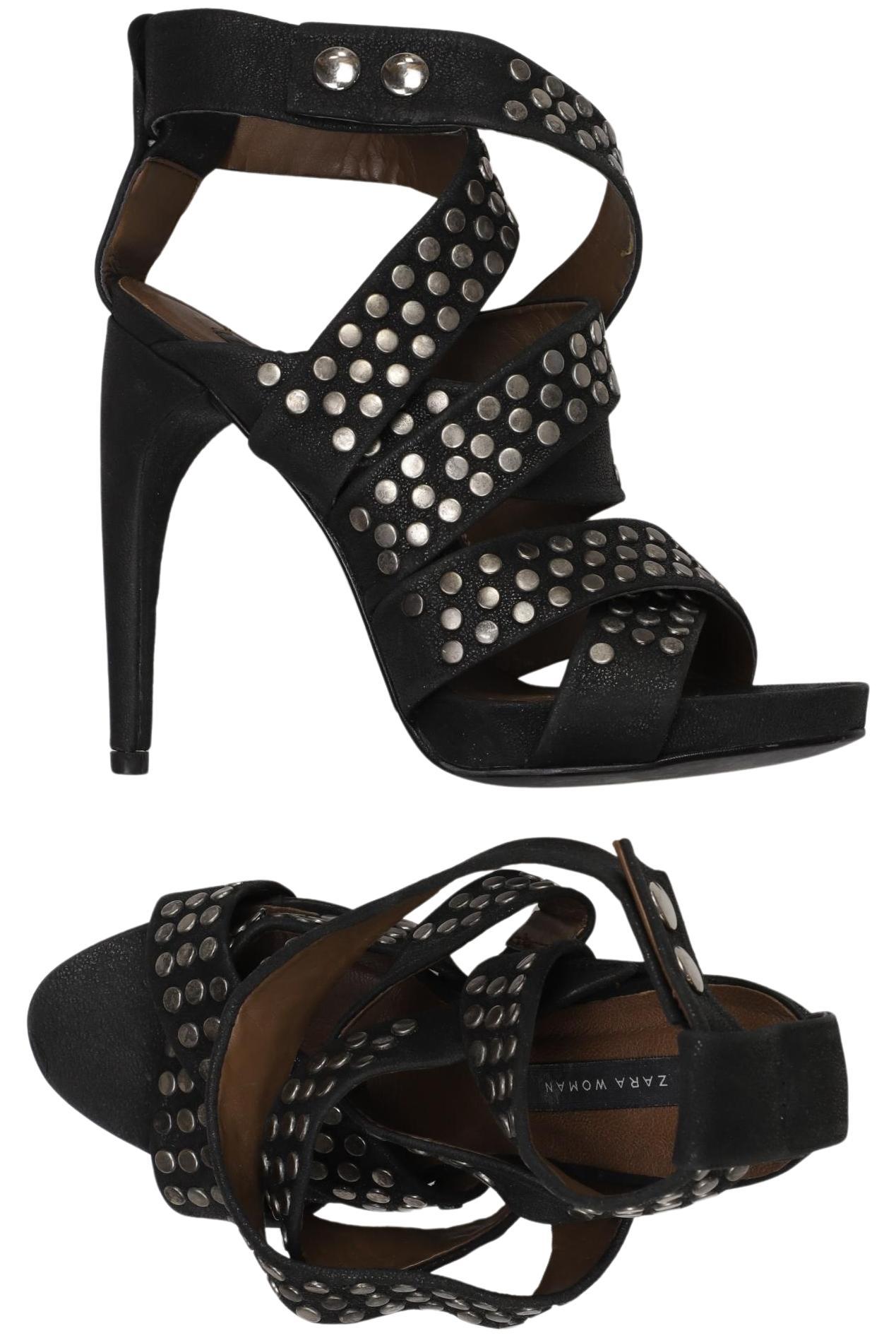 

Zara Damen Sandale, schwarz, Gr. 38