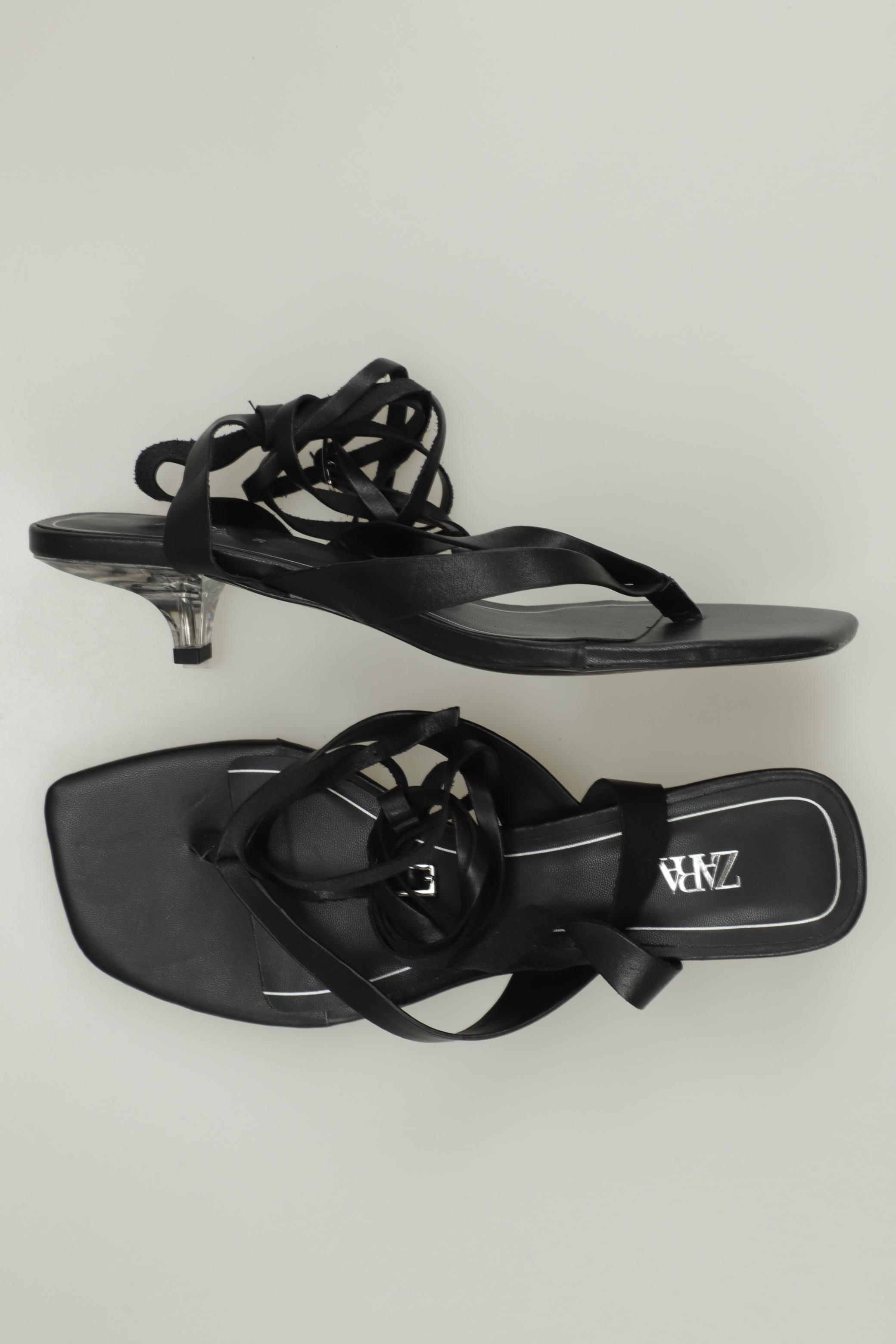 

ZARA Damen Sandale, schwarz