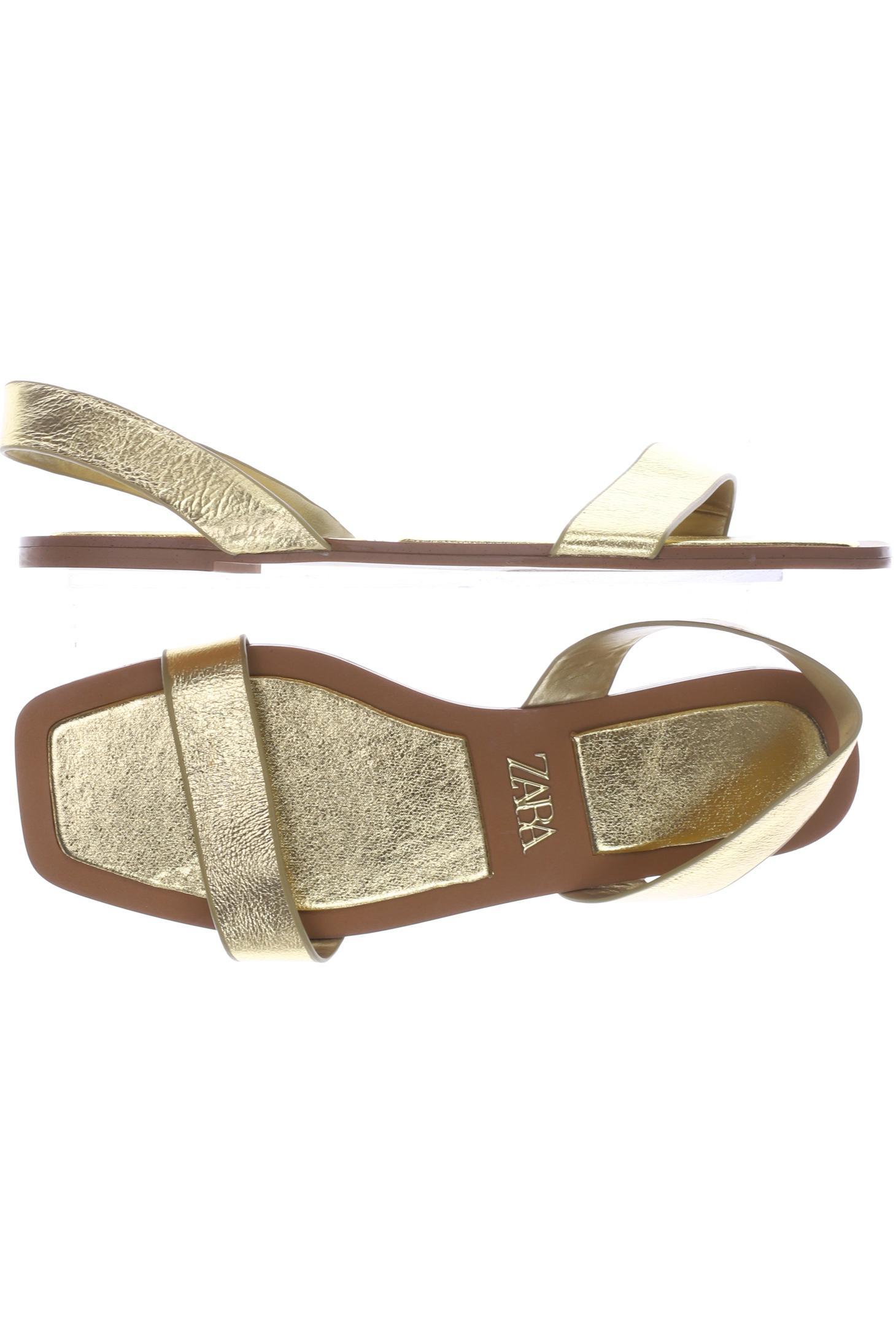 

ZARA Damen Sandale, gold