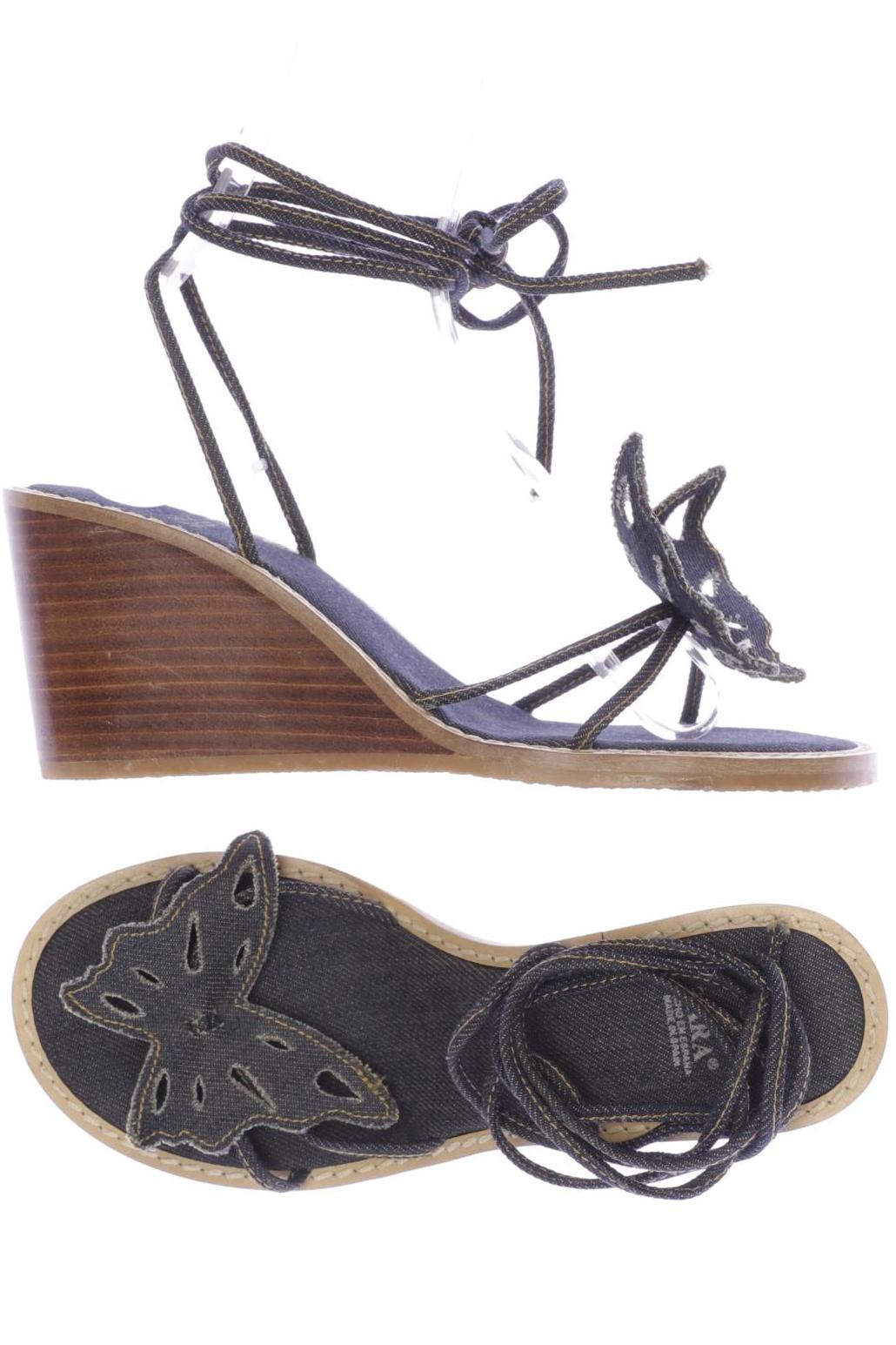 

ZARA Damen Sandale, marineblau