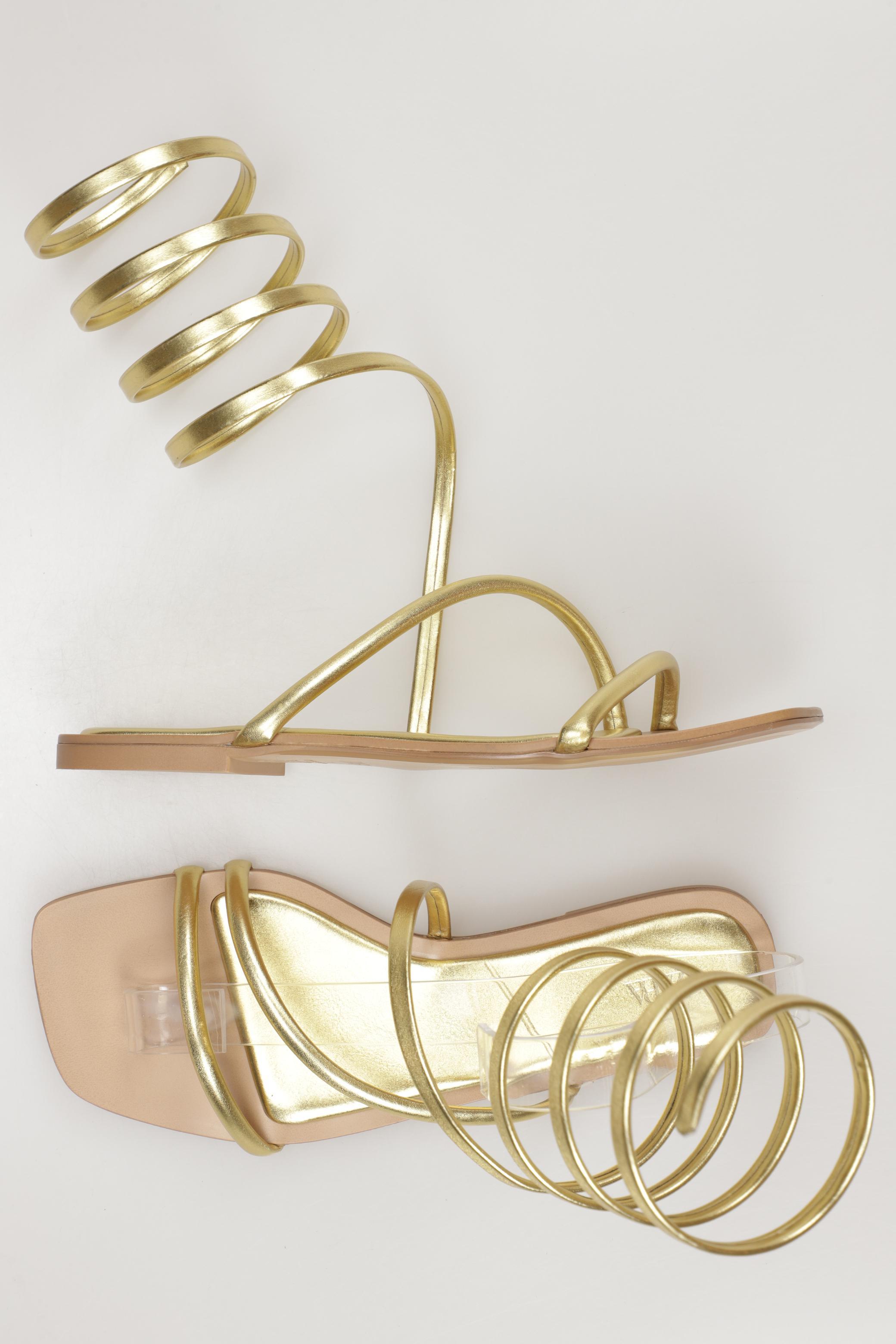 

Zara Damen Sandale, gold, Gr. 38.5