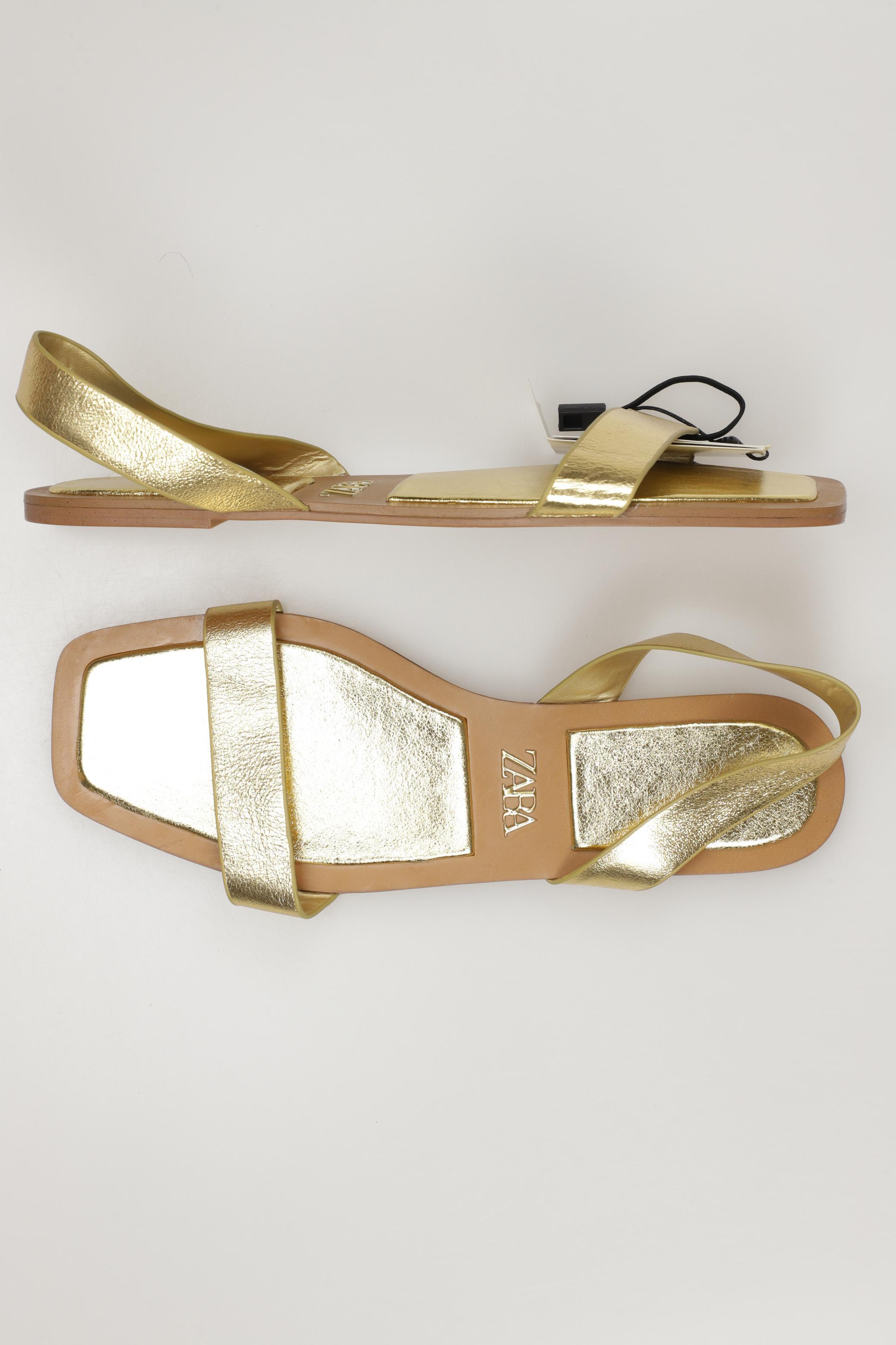 

Zara Damen Sandale, gold, Gr. 40
