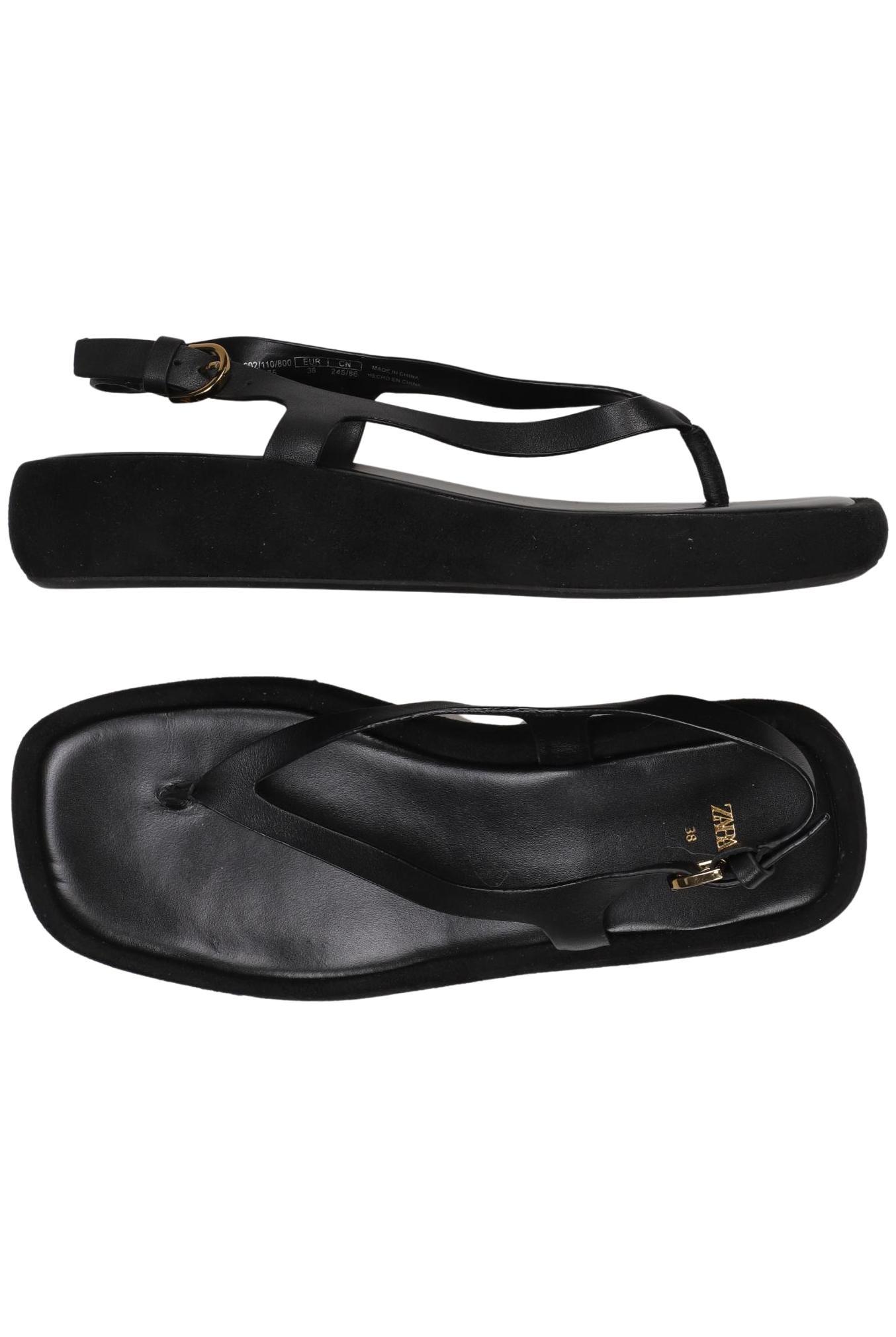 

Zara Damen Sandale, schwarz, Gr. 38