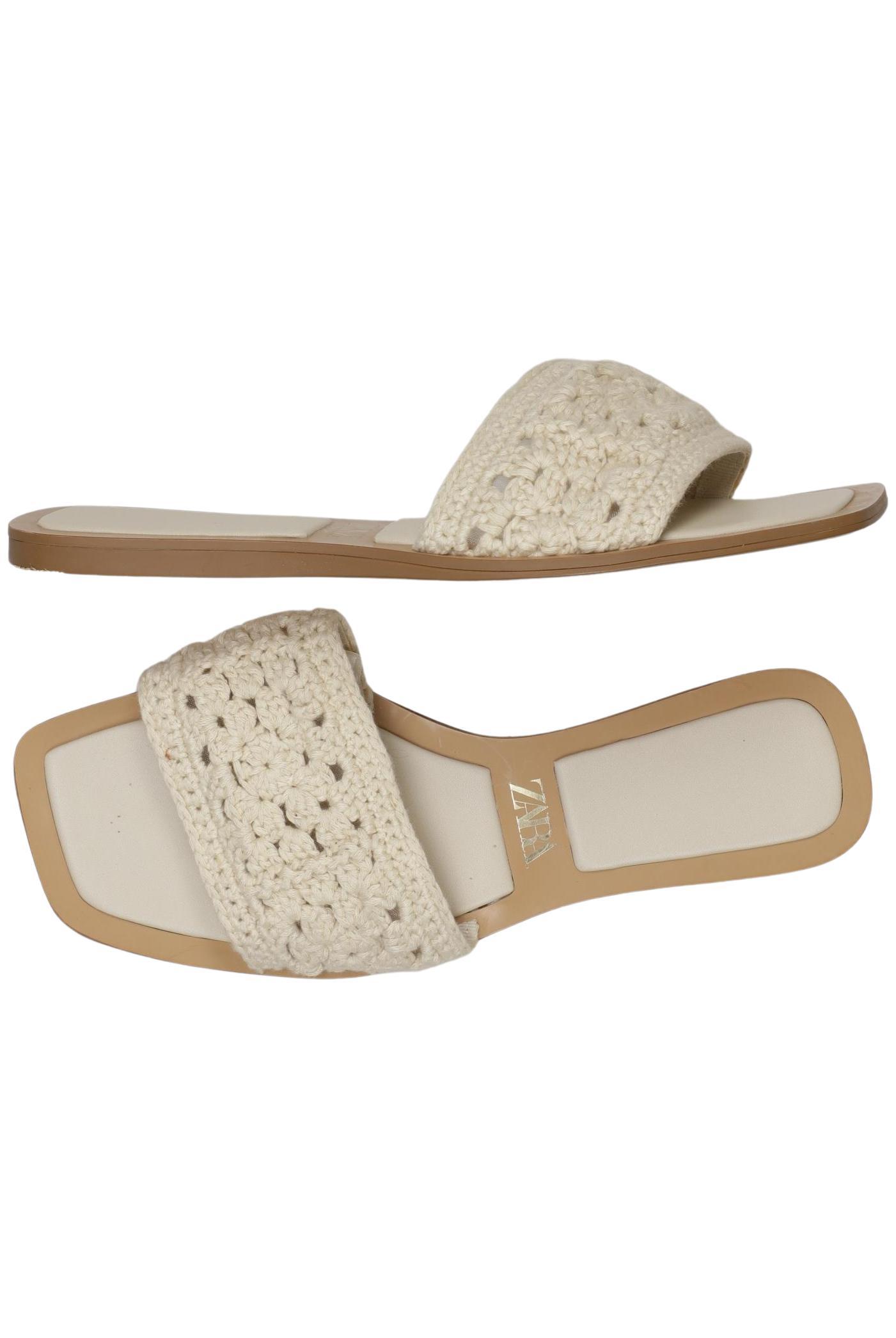 

Zara Damen Sandale, cremeweiß, Gr. 38