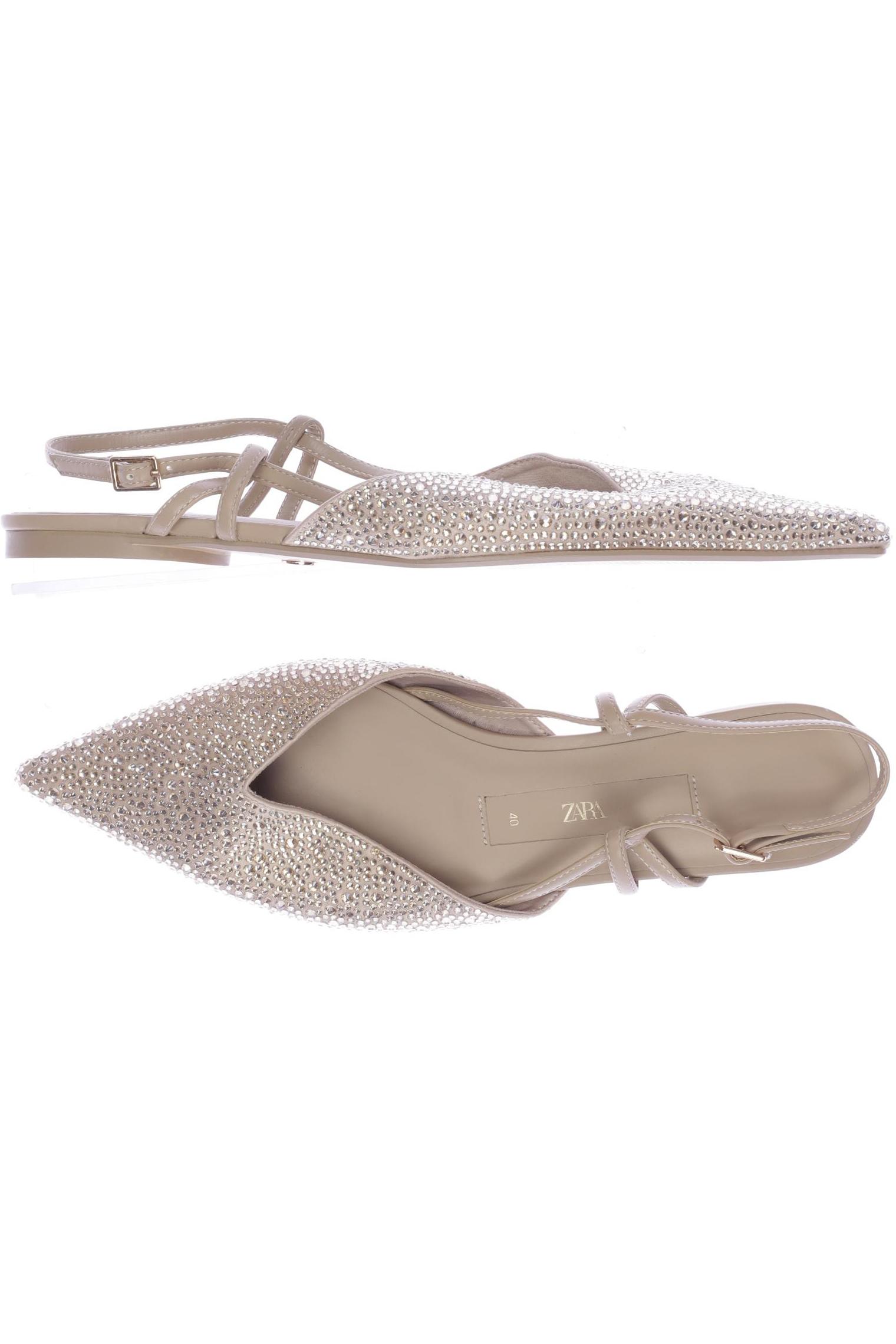 

ZARA Damen Sandale, gold
