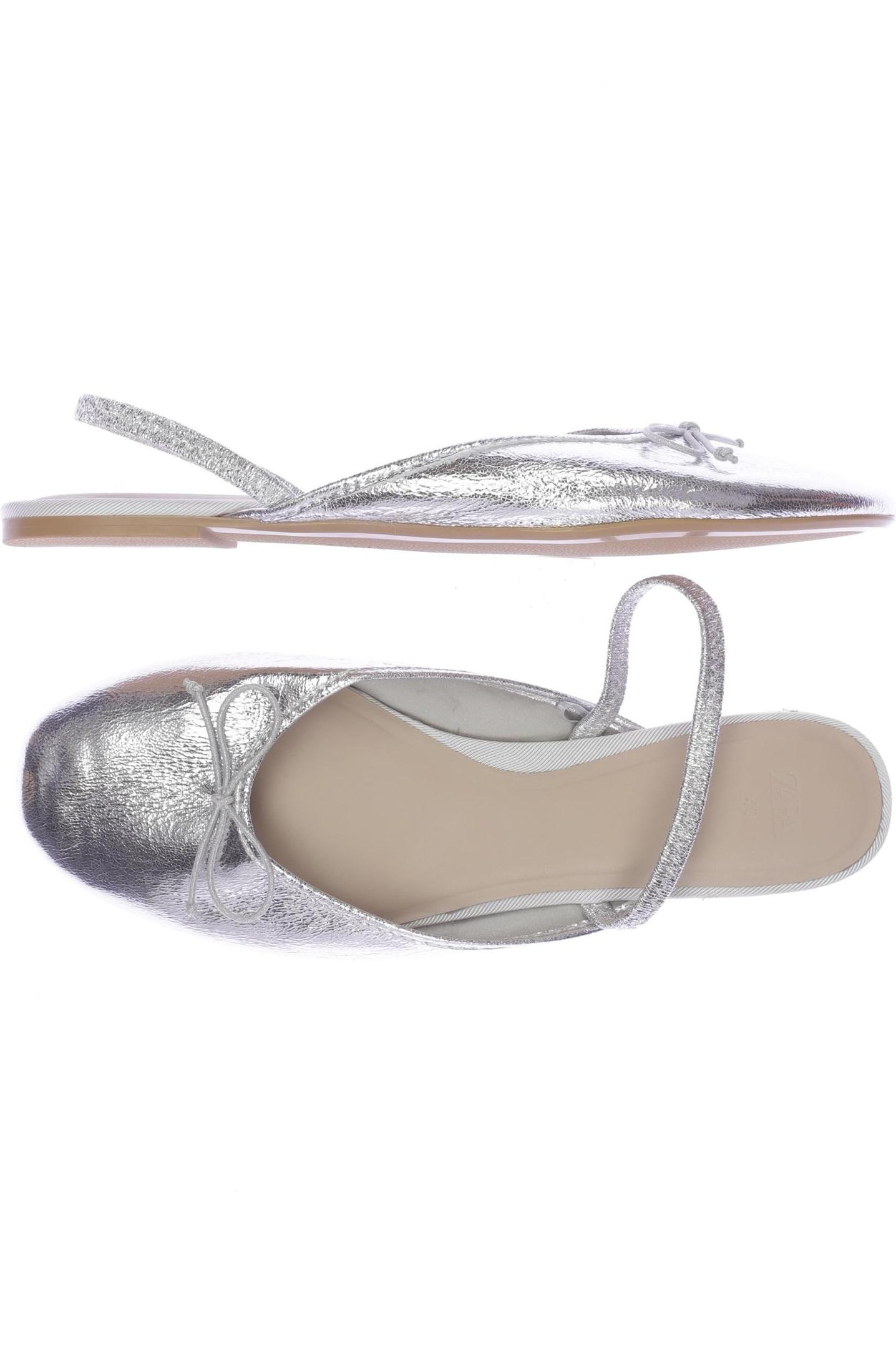 

Zara Damen Sandale, silber, Gr. 40