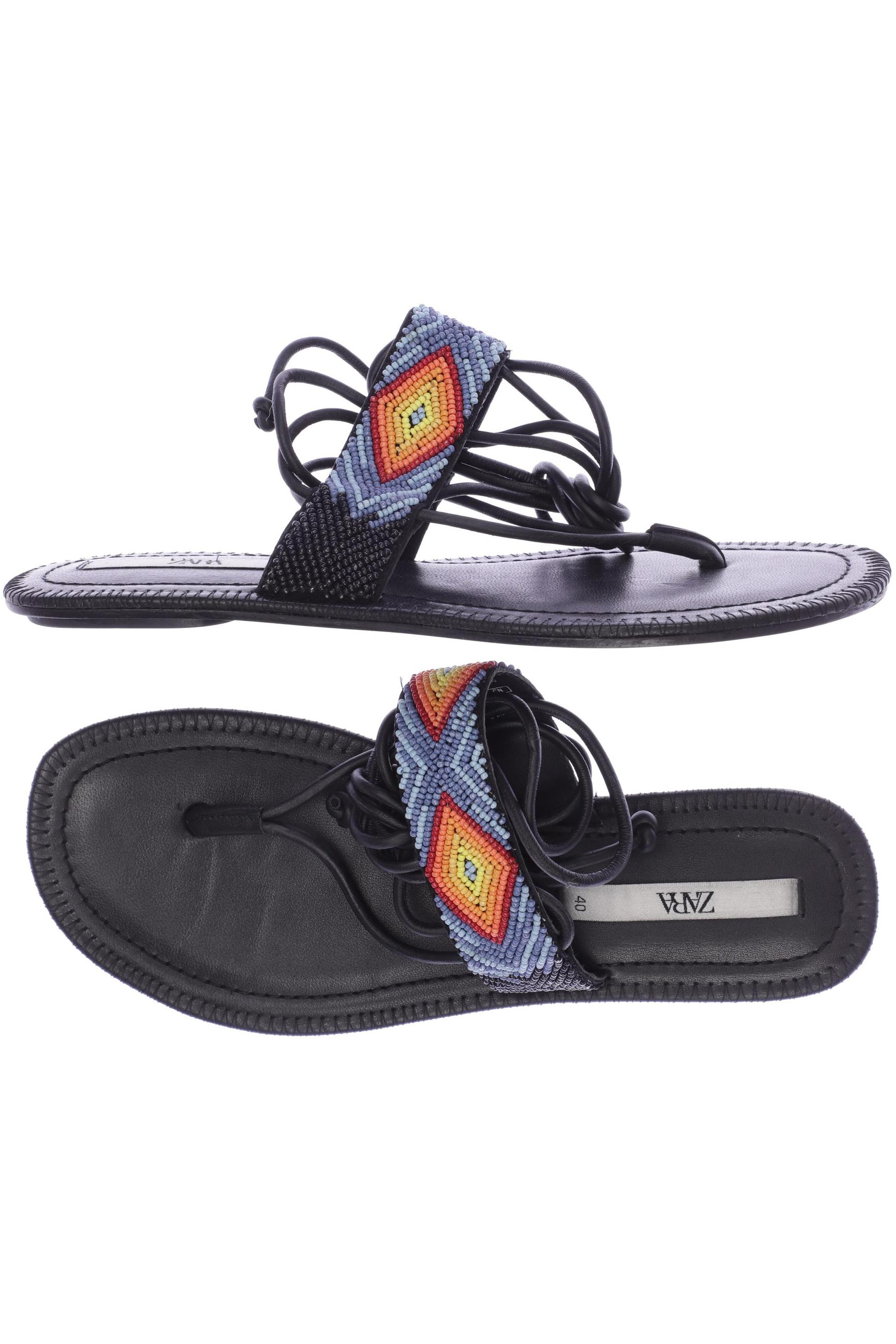 

ZARA Damen Sandale, schwarz