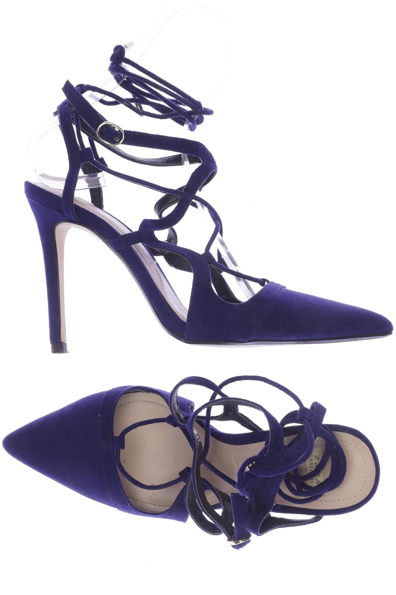 

ZARA Damen Sandale, marineblau