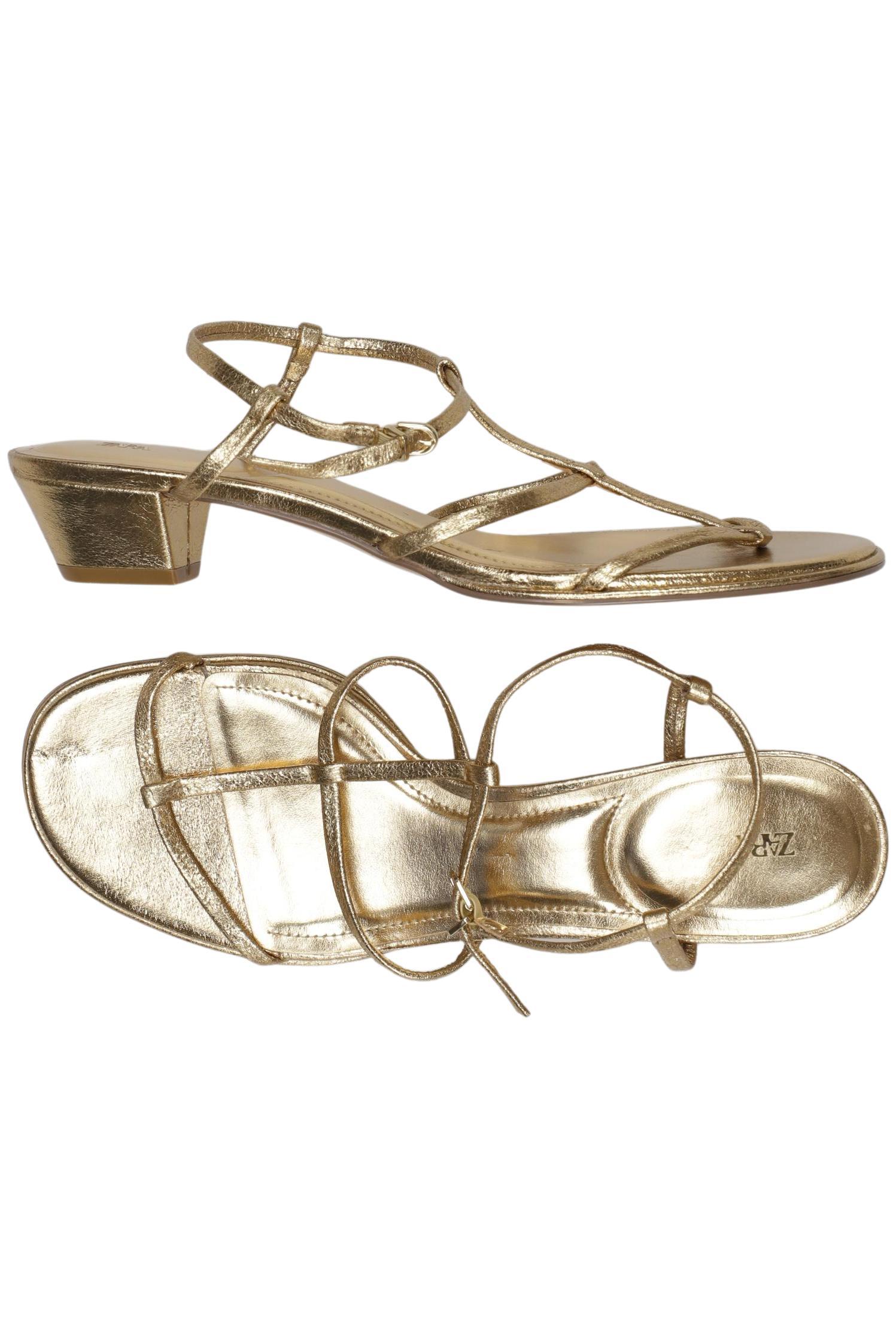 

Zara Damen Sandale, gold, Gr. 40