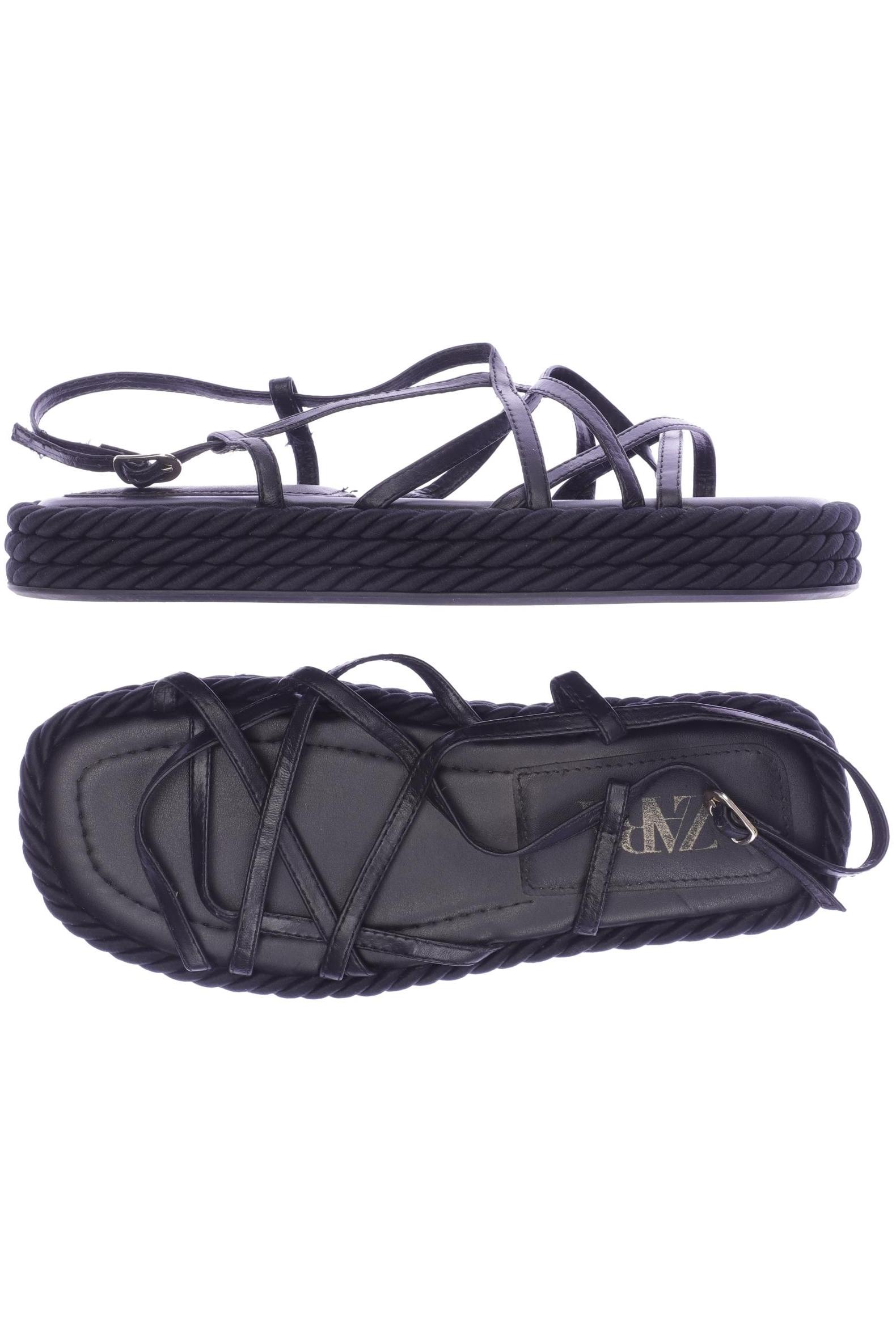 

Zara Damen Sandale, schwarz, Gr. 38