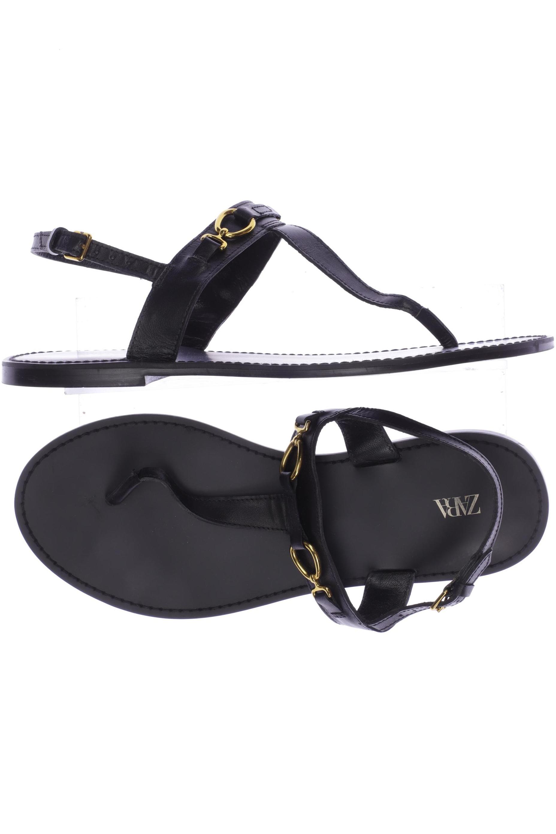 

ZARA Damen Sandale, schwarz