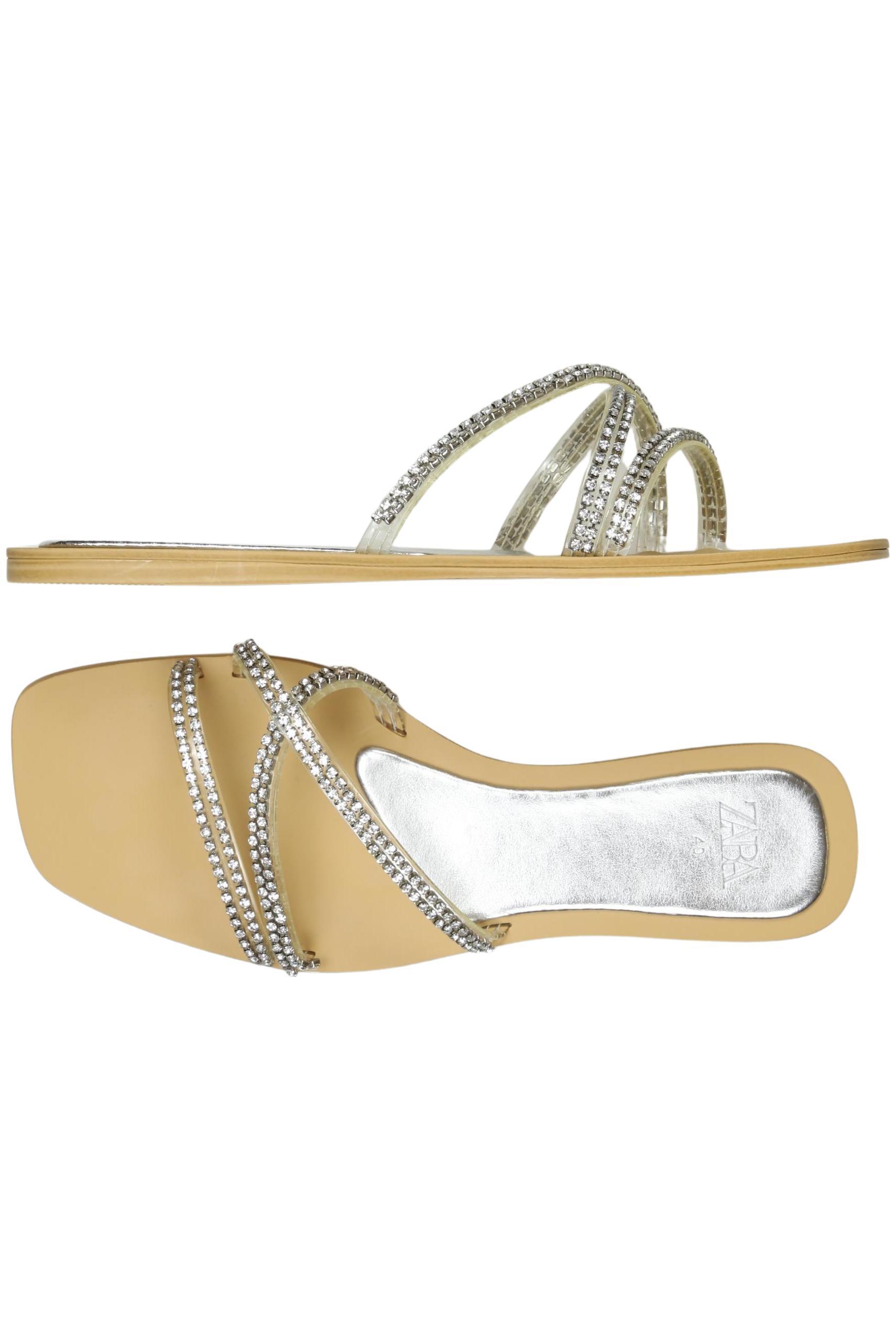 

Zara Damen Sandale, silber, Gr. 40