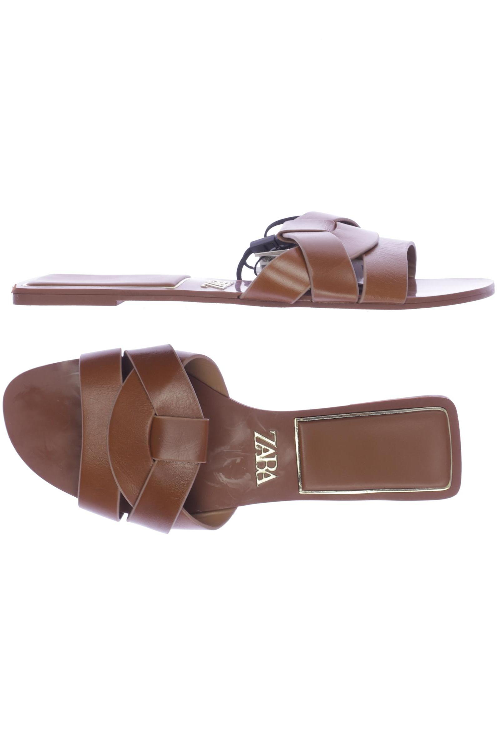 

Zara Damen Sandale, braun, Gr. 38