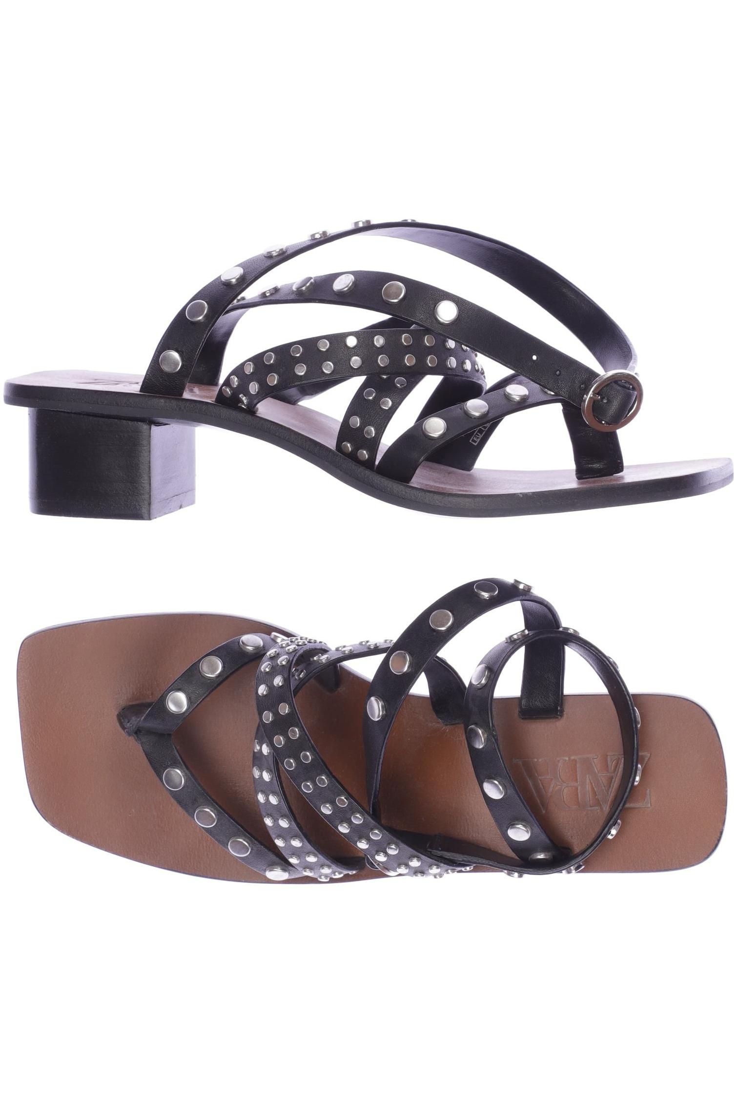 

Zara Damen Sandale, schwarz, Gr. 37