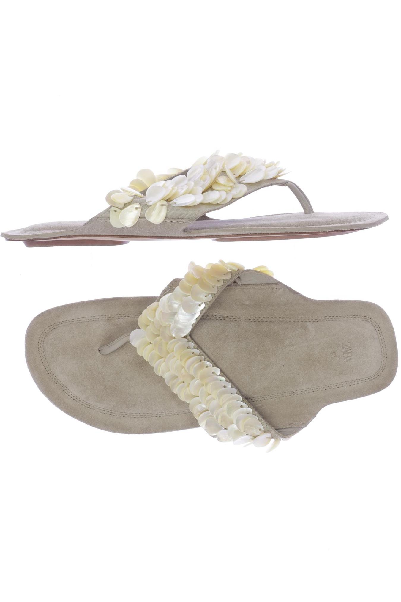 

Zara Damen Sandale, beige, Gr. 40