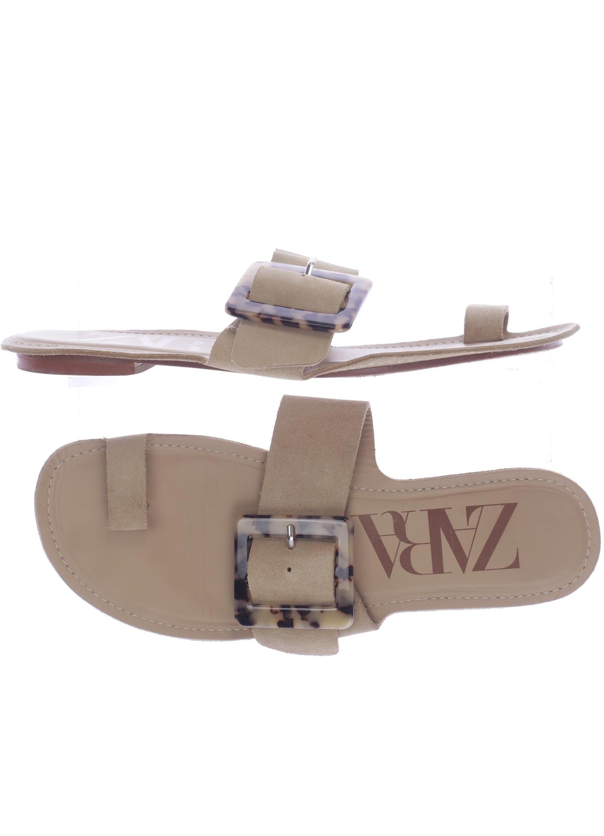 

ZARA Damen Sandale, beige