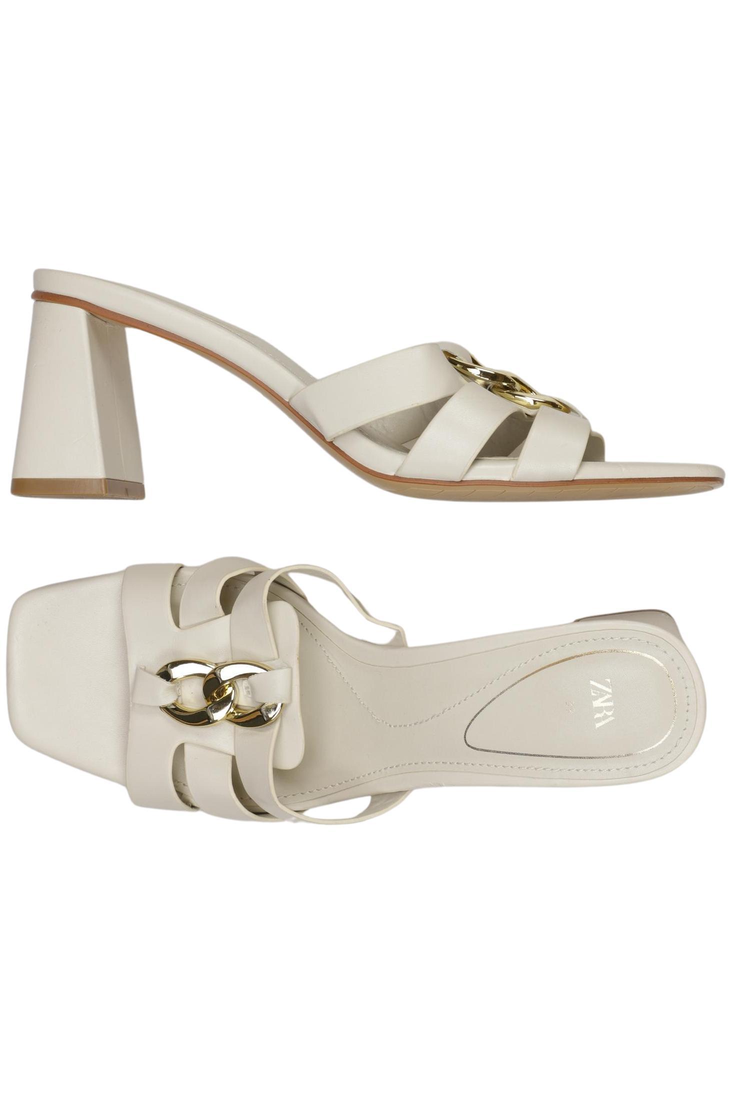 

Zara Damen Sandale, cremeweiß, Gr. 39