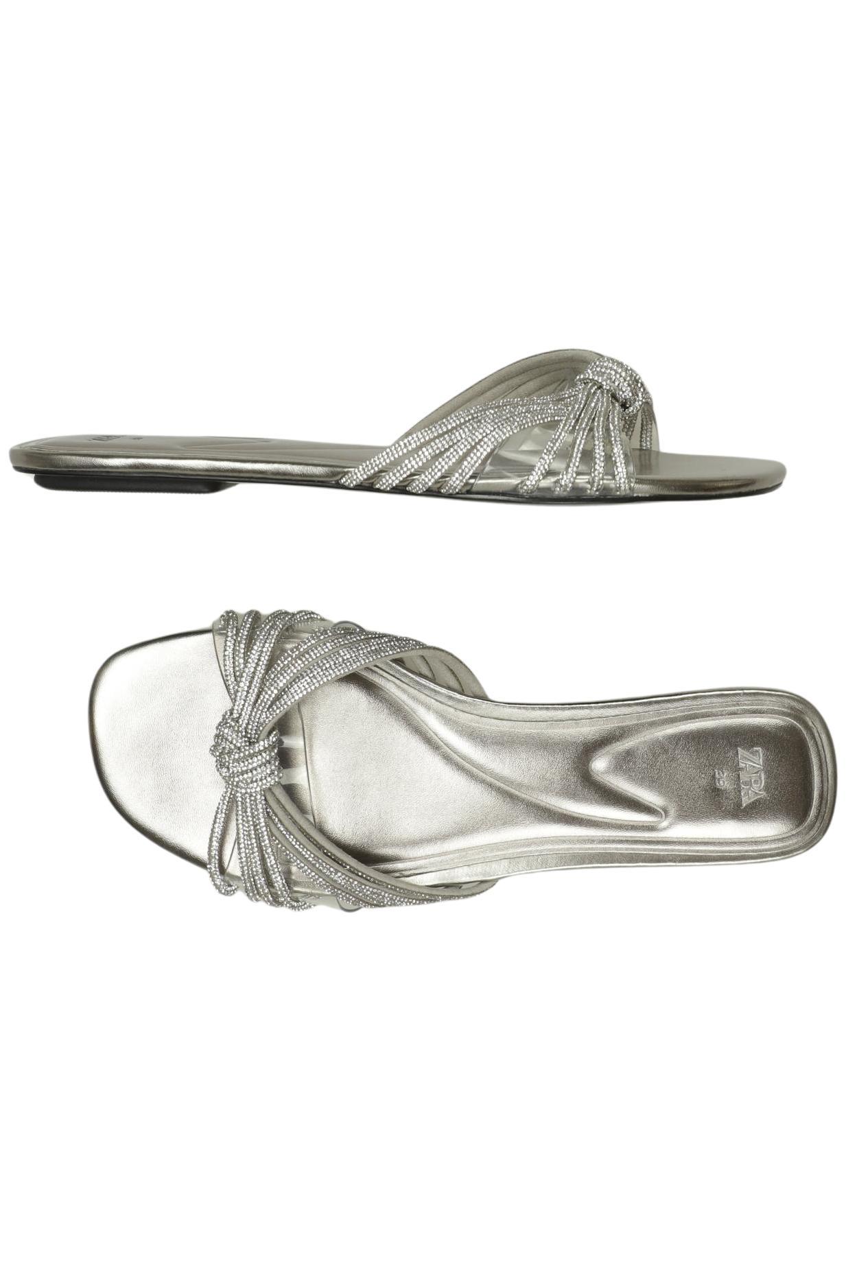 

Zara Damen Sandale, silber, Gr. 39