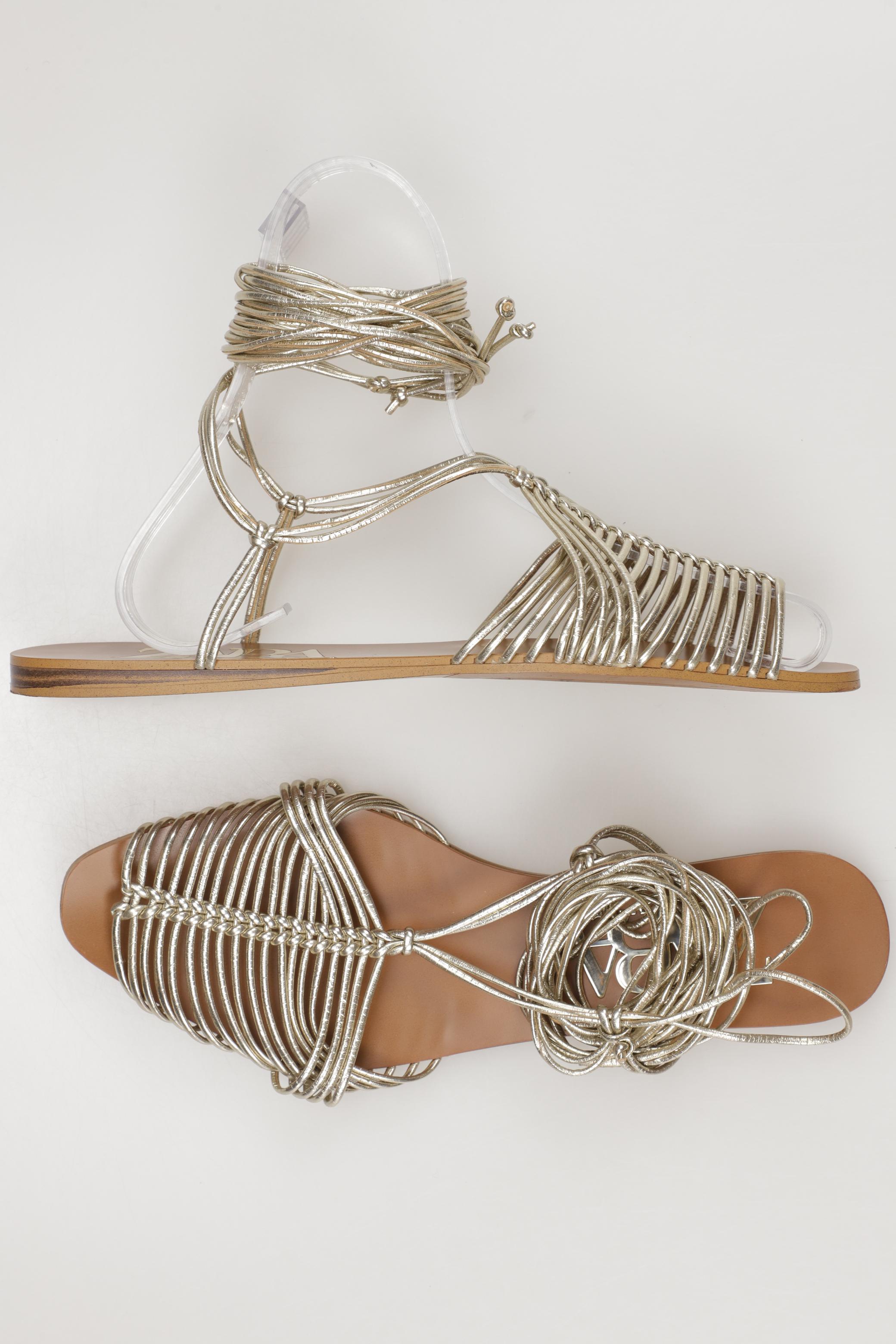

Zara Damen Sandale, gold, Gr. 40