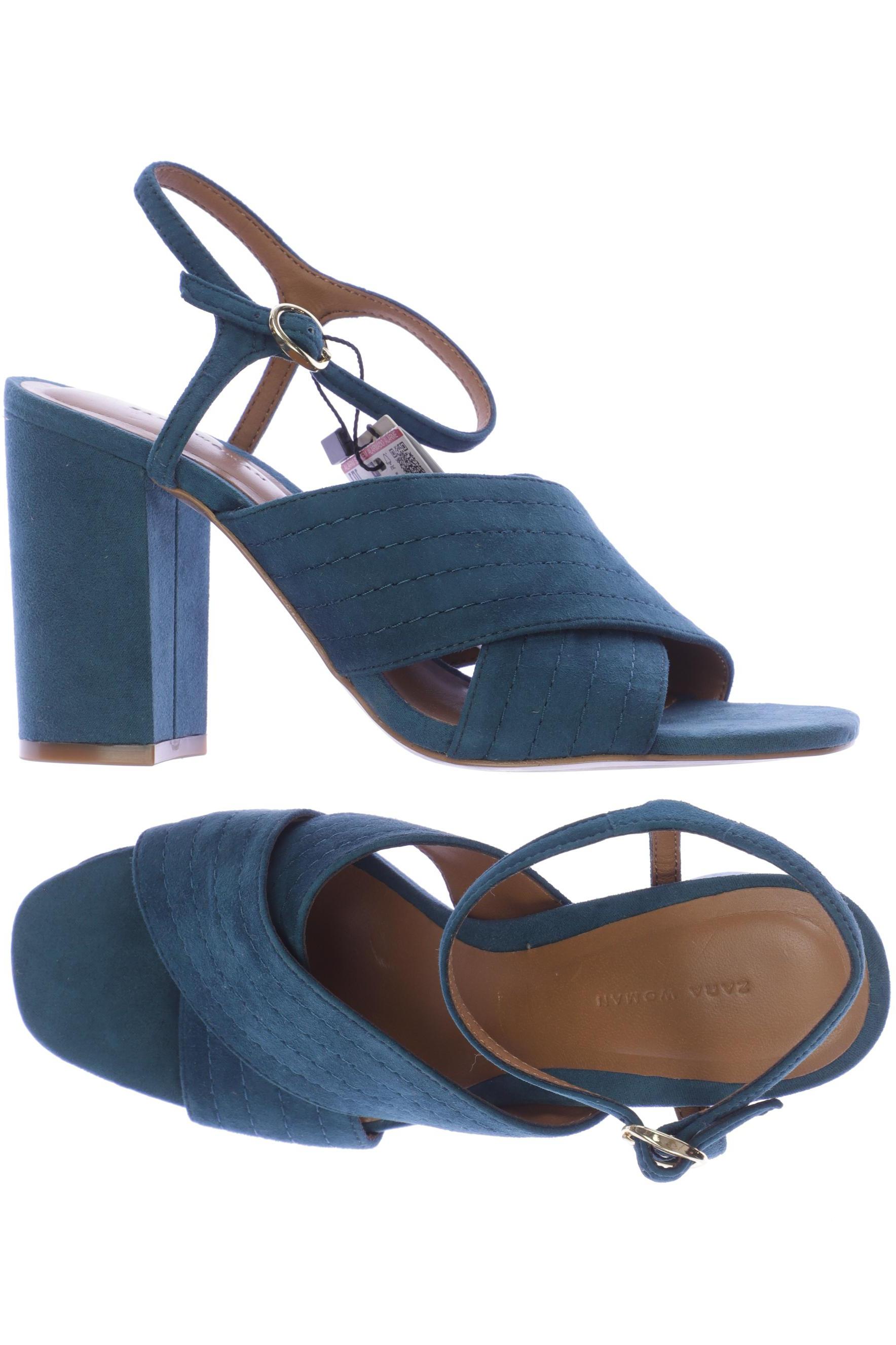 

ZARA Damen Sandale, türkis