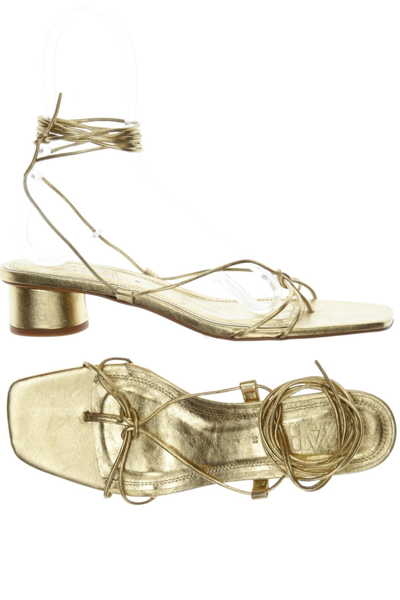 

Zara Damen Sandale, gold, Gr. 39