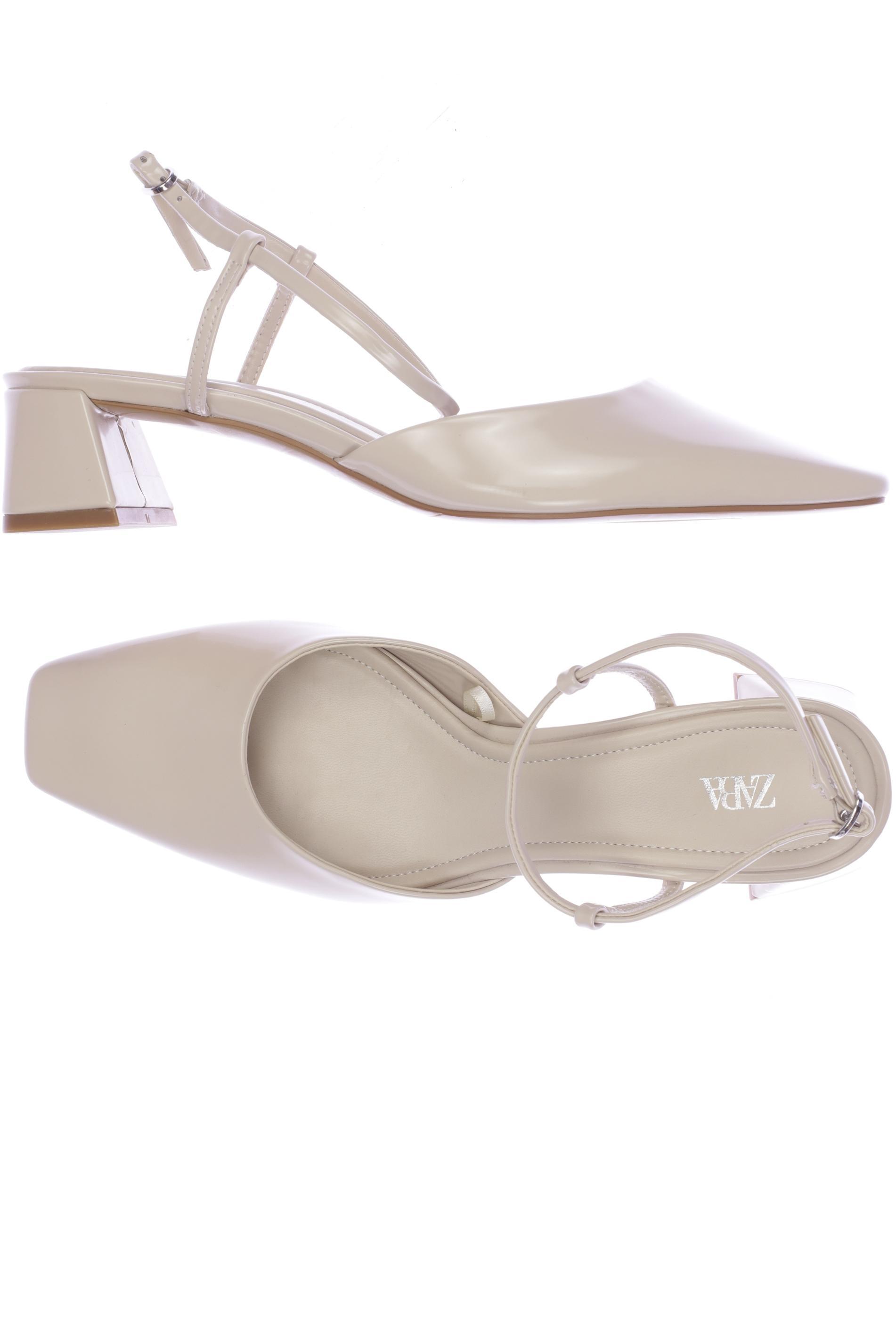 

Zara Damen Sandale, cremeweiß, Gr. 38