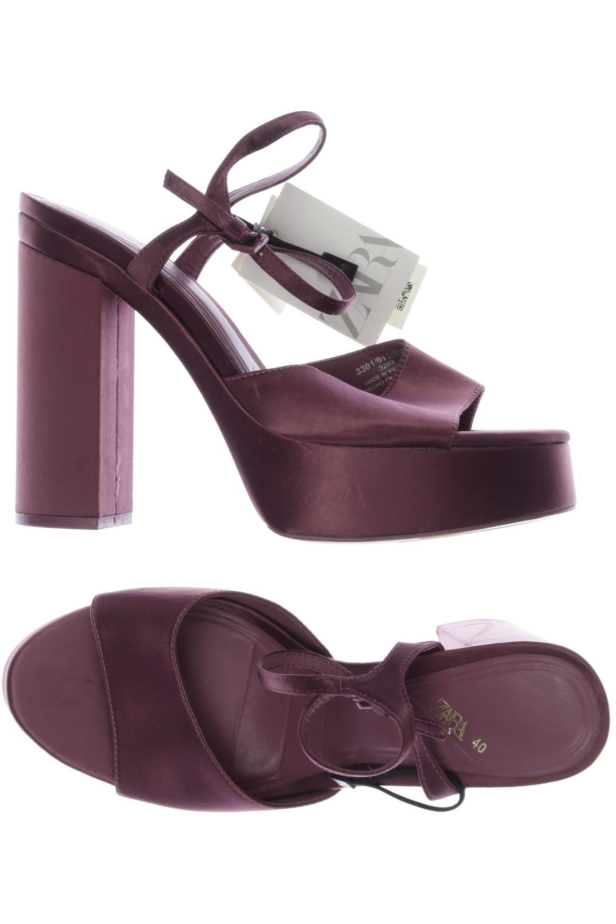 

Zara Damen Sandale, bordeaux, Gr. 40
